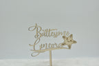 Cake topper in legno tema Stella Marina per battesimo Idea's Cottage