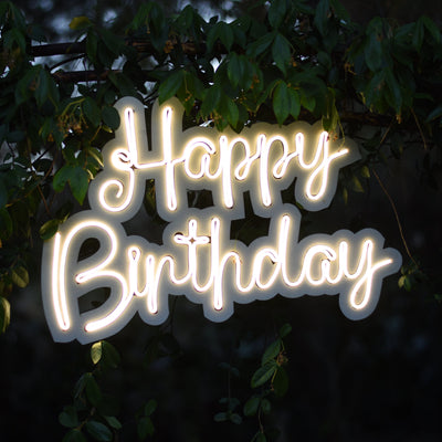 Scritta Neon Led Happy Birthday 