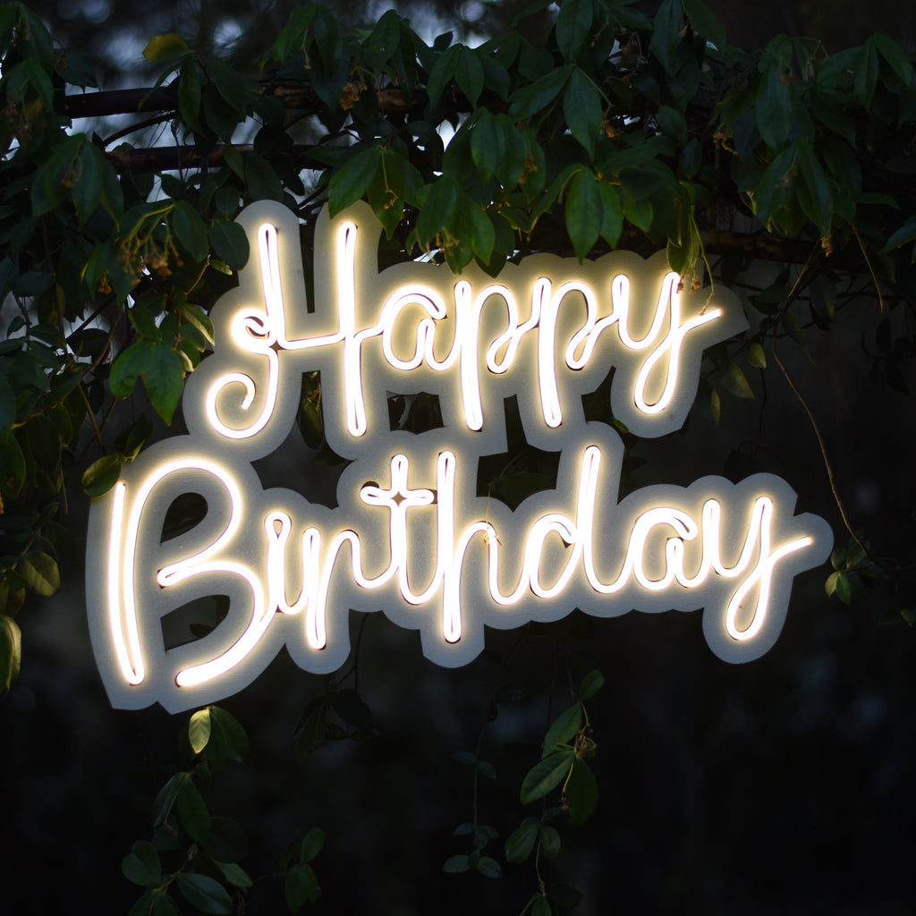 Scritta Neon Led Happy Birthday 