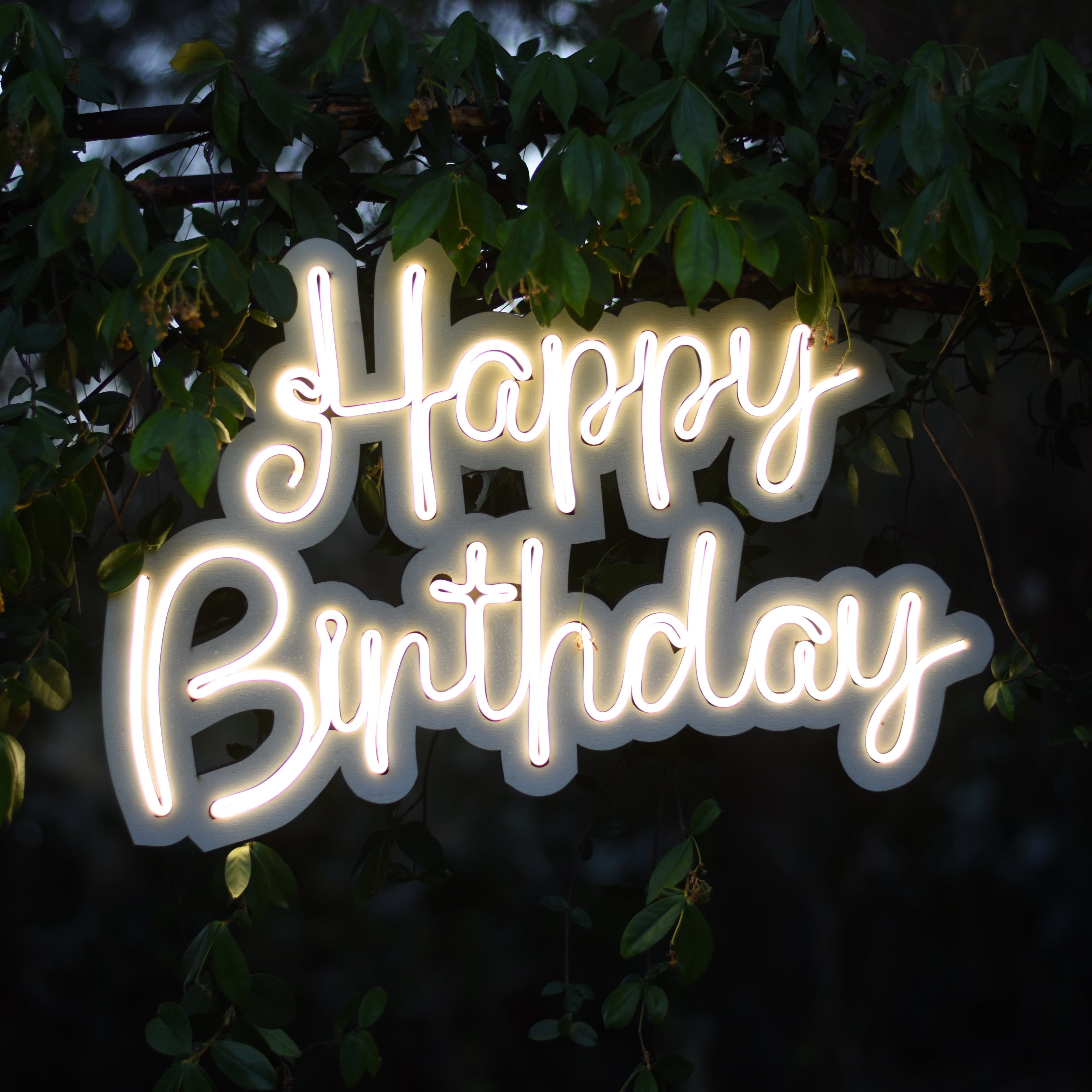 Scritta Neon Led Happy Birthday 