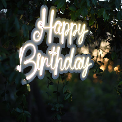 Scritta Neon Led Happy Birthday 
