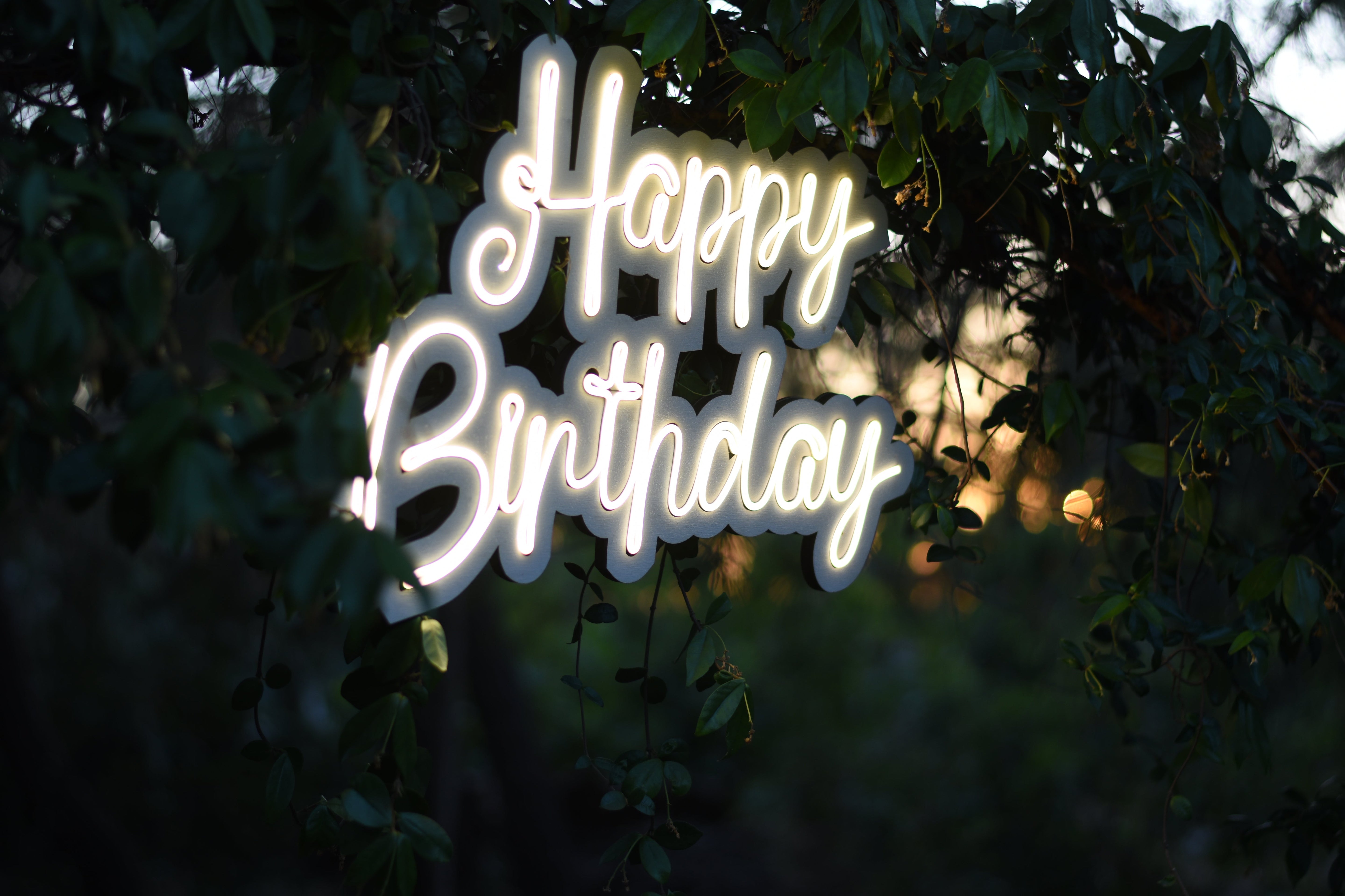 Scritta Neon Led Happy Birthday 