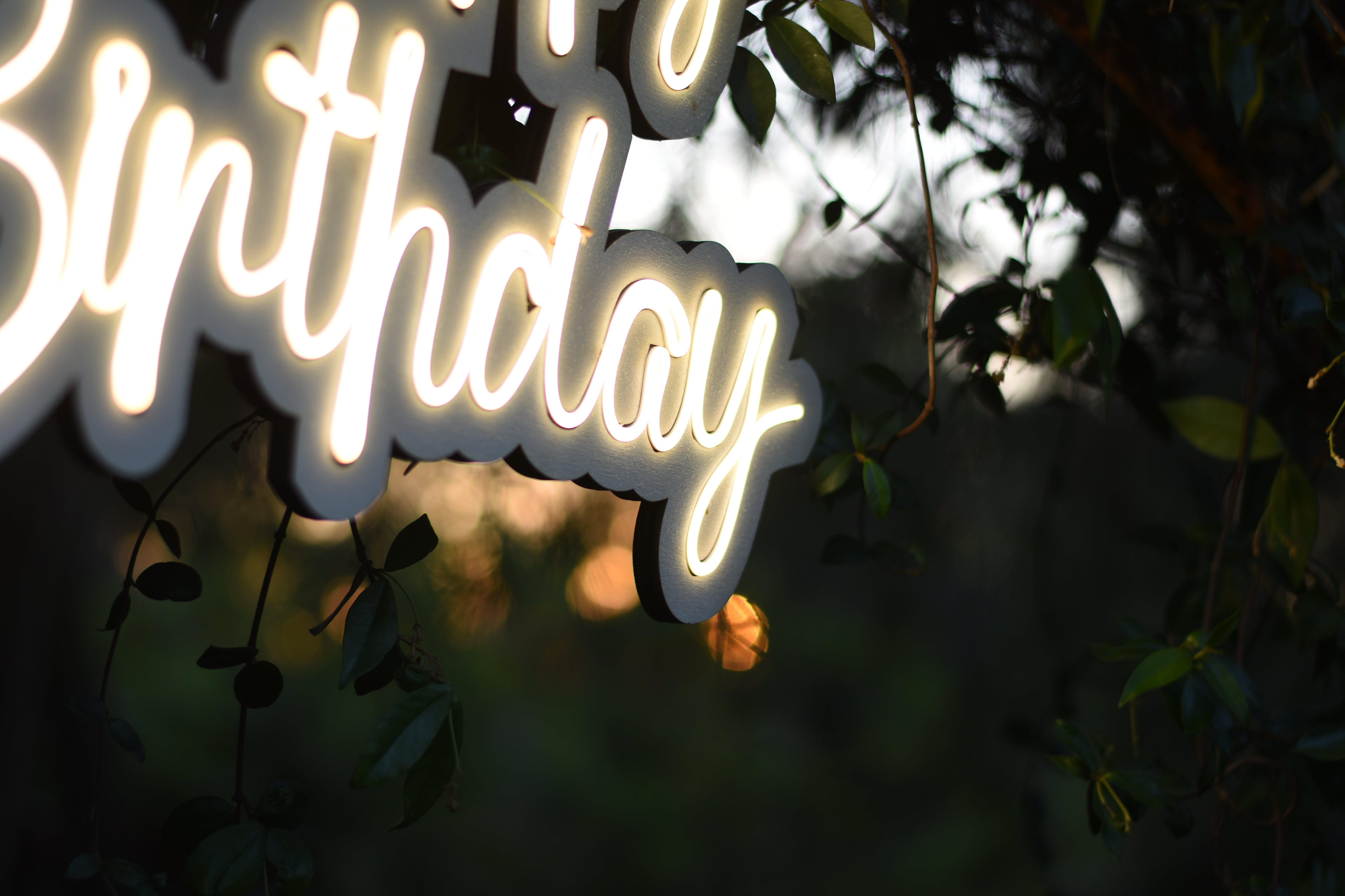 Scritta Neon Led Happy Birthday 