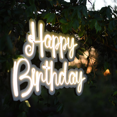 Scritta Neon Led Happy Birthday 