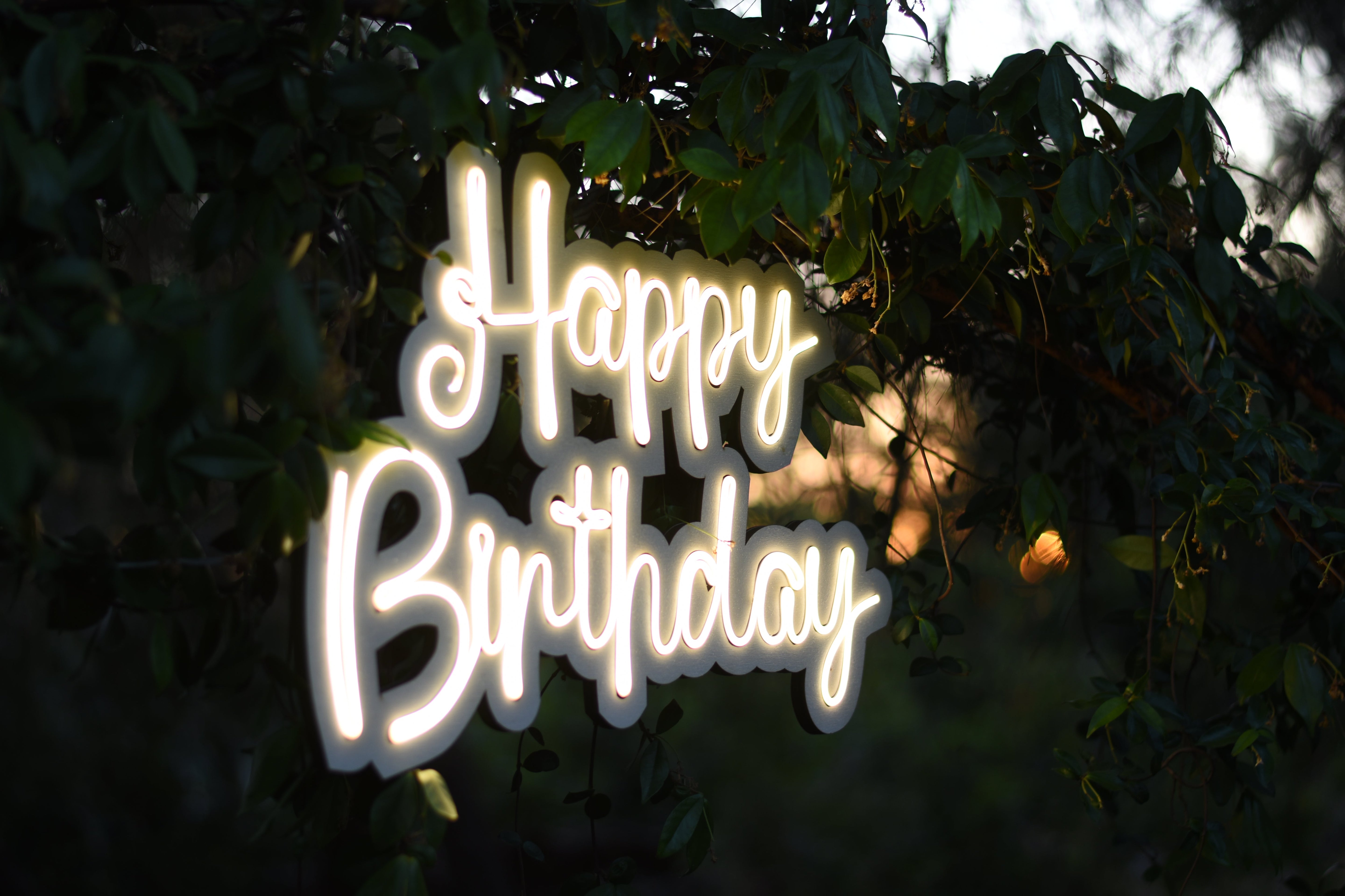 Scritta Neon Led Happy Birthday 