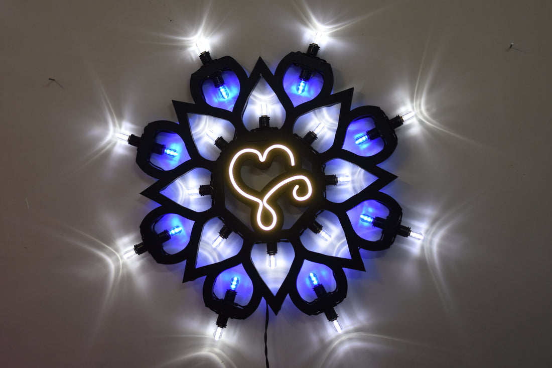 Luminaria Rosone Isabella cuore Led 