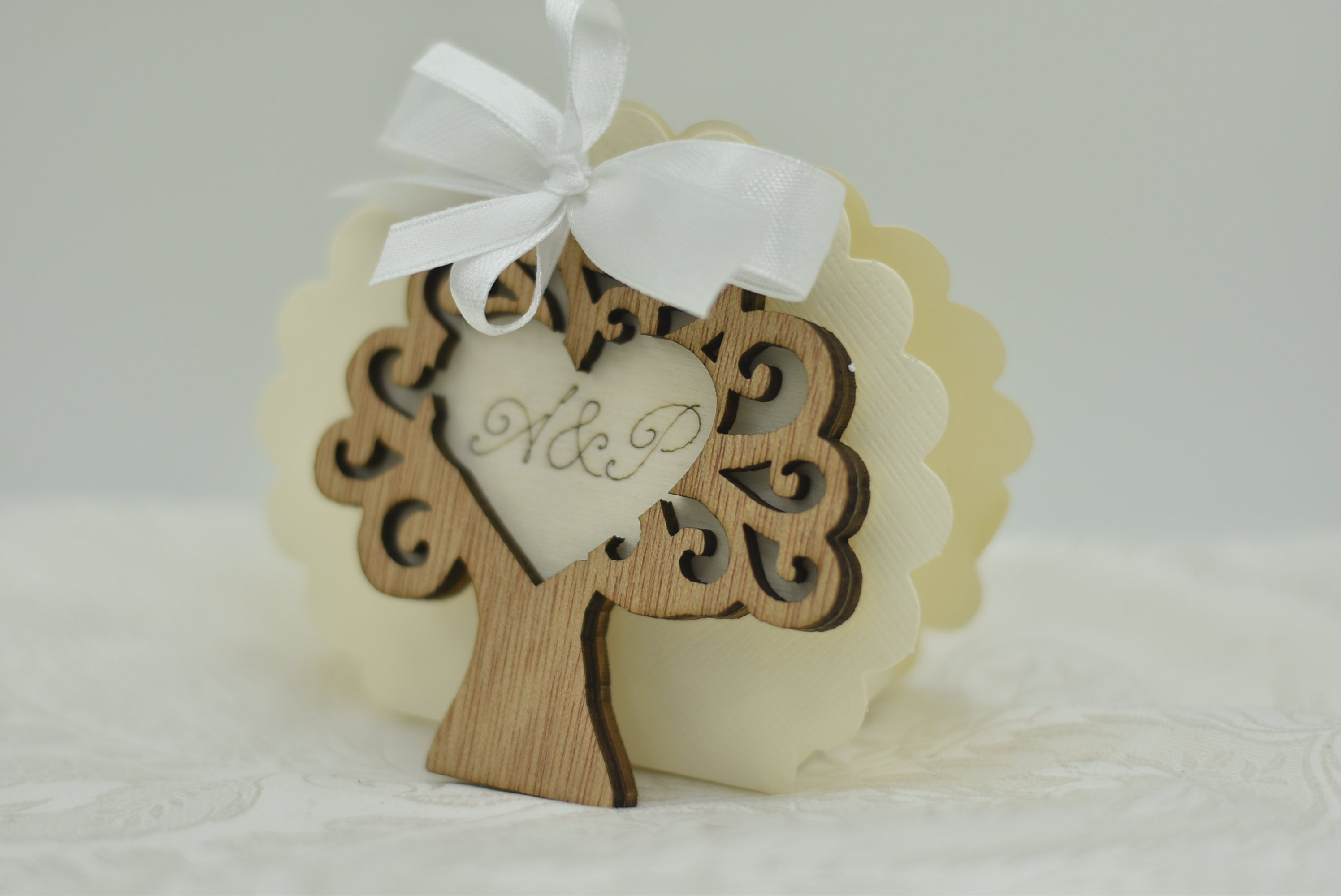 Magnete bomboniera matrimonio albero della vita Bomboniere personalizzate calamite in legno Idea's Cottage