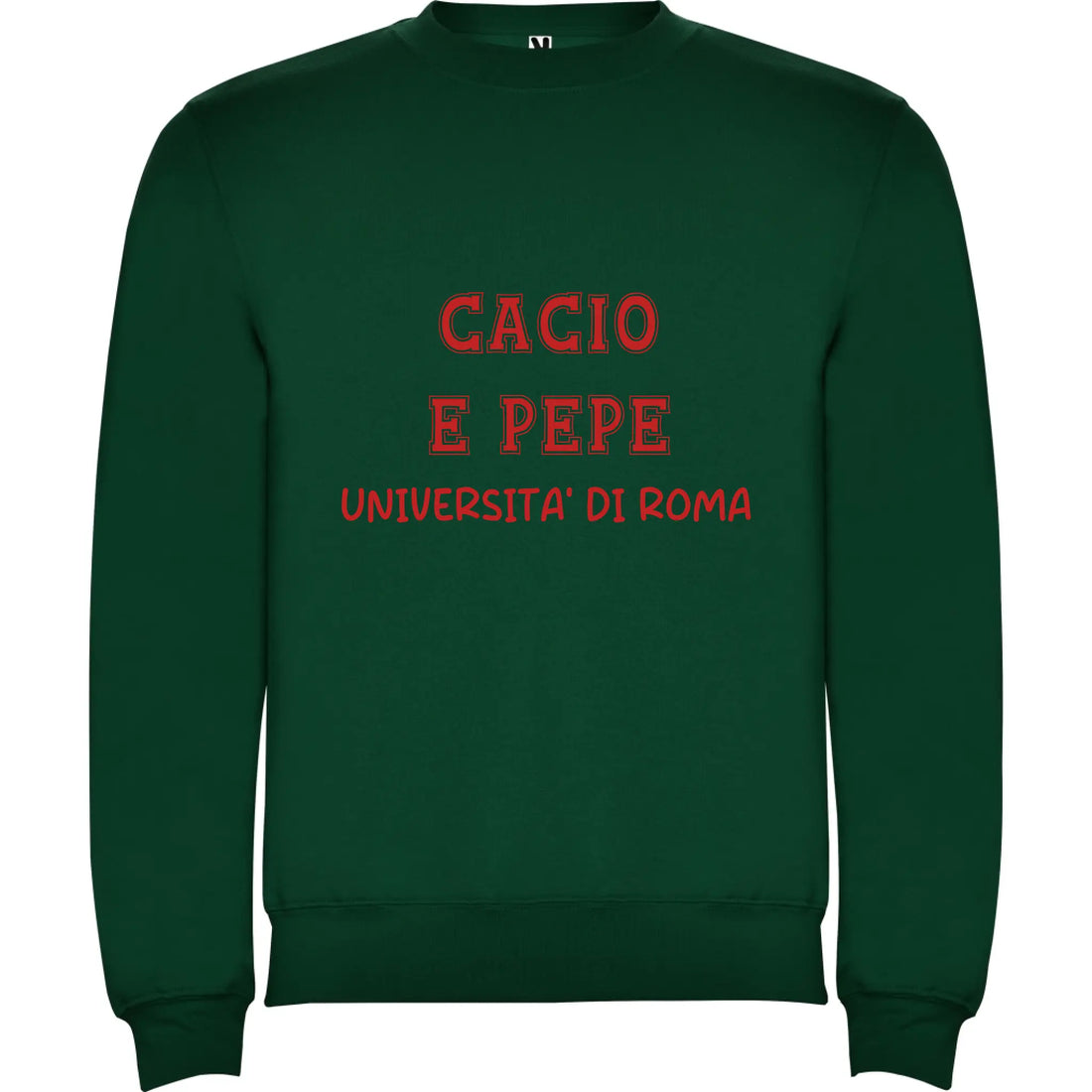 Felpa Cacio e Pepe personalizzabile in stile College 
