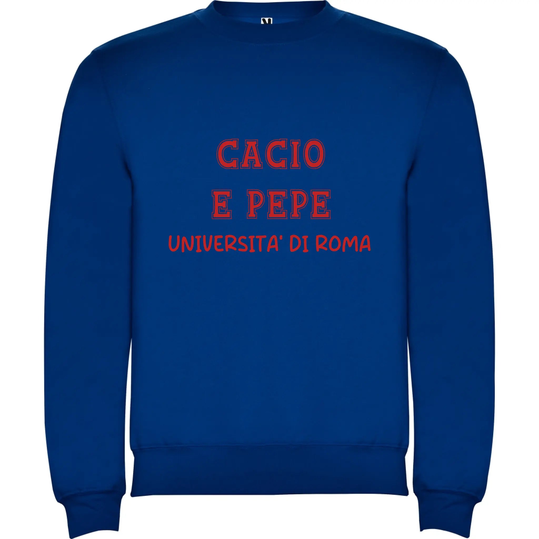 Felpa Cacio e Pepe personalizzabile in stile College 