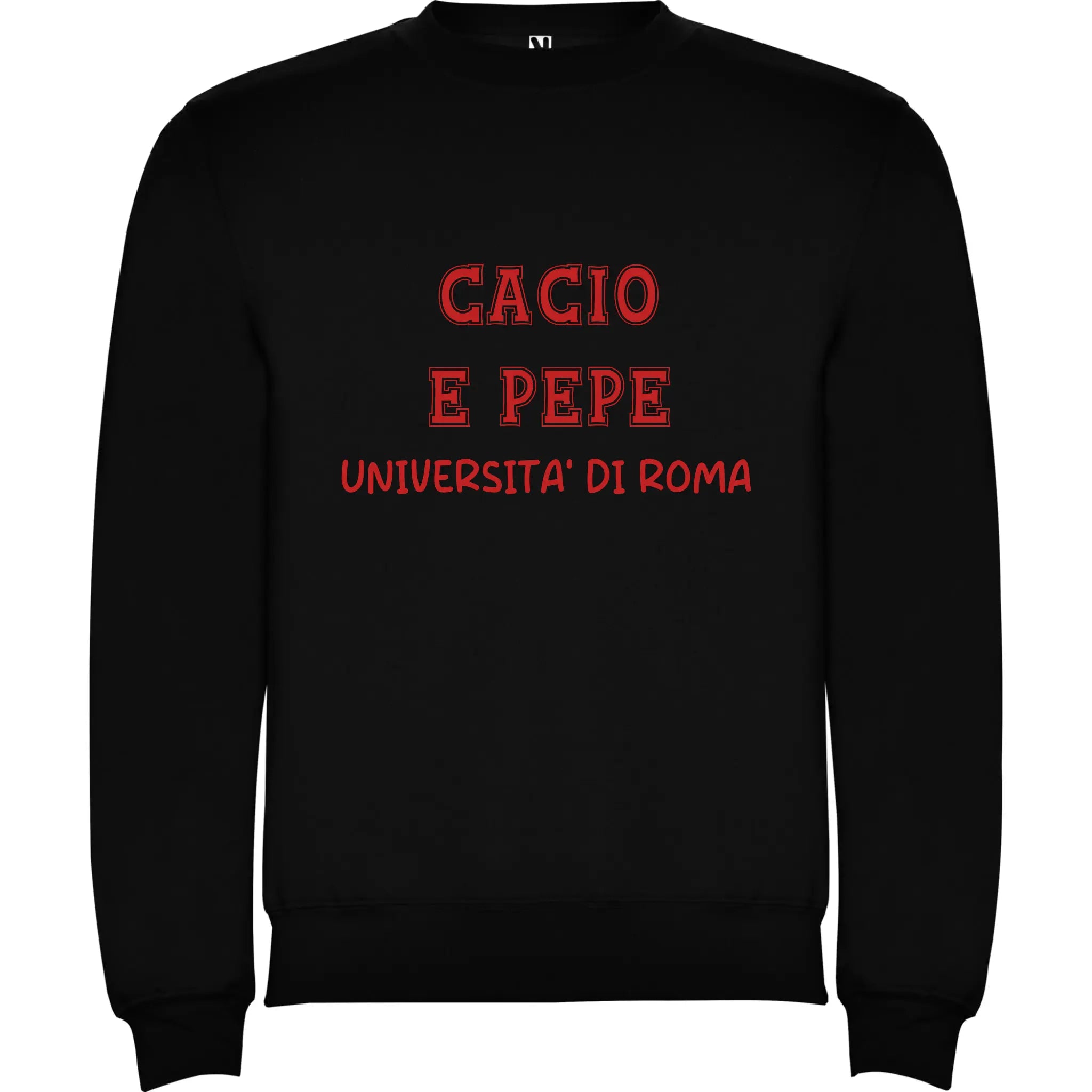 Felpa Cacio e Pepe personalizzabile in stile College 