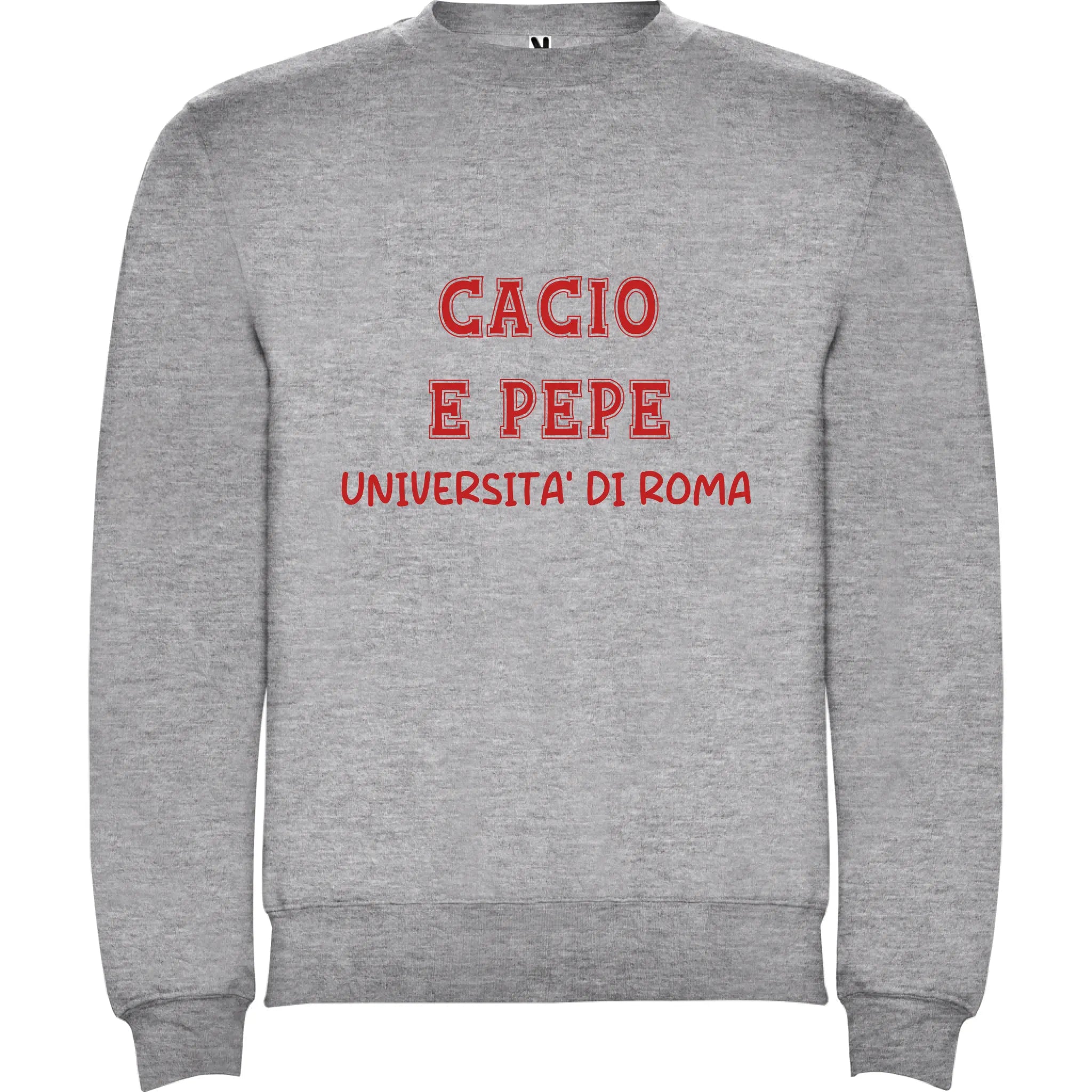 Felpa Cacio e Pepe personalizzabile in stile College 