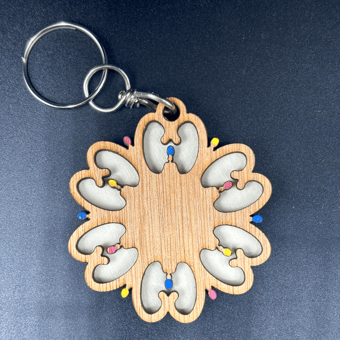 Portachiavi In Legno Luminaria Gerbera 