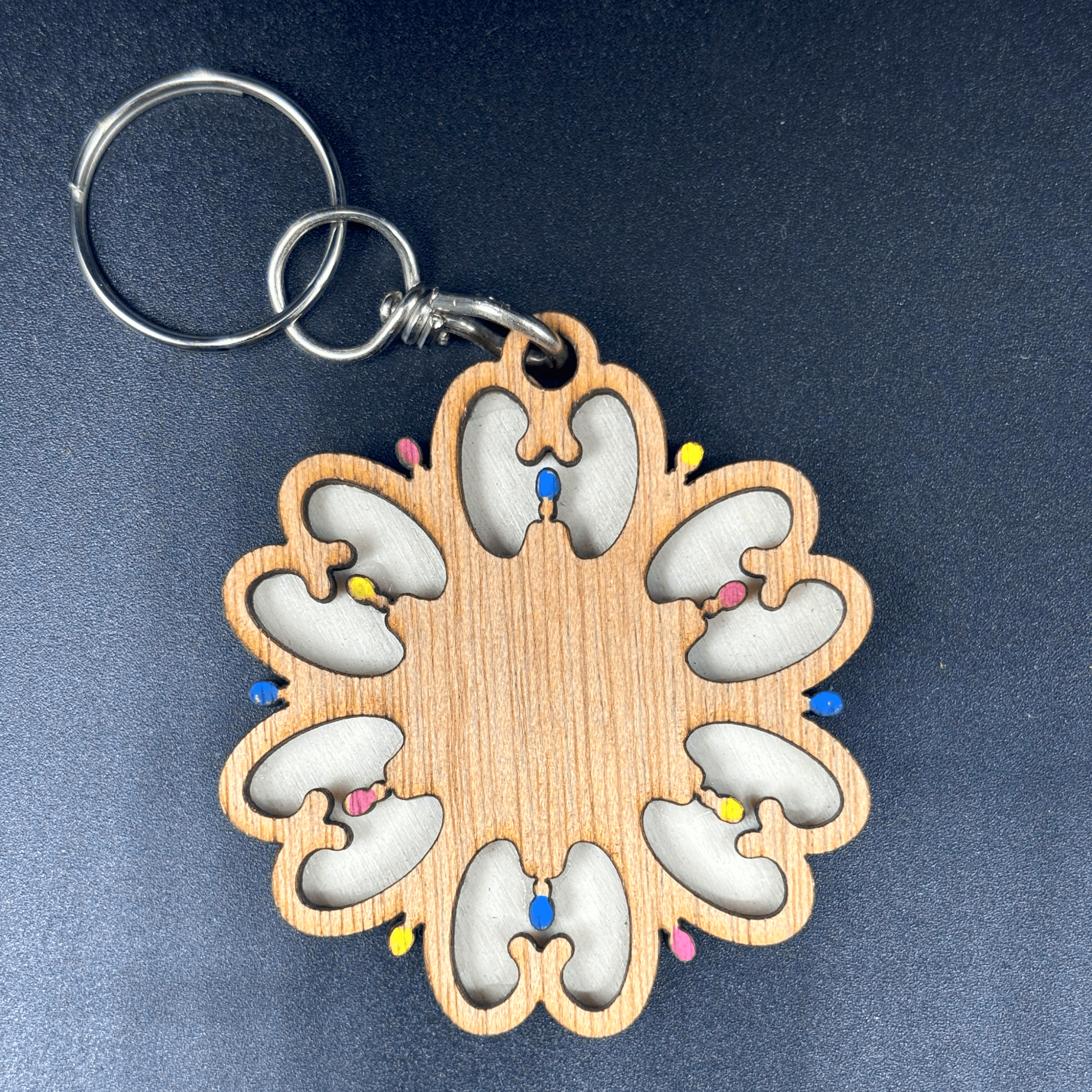 Portachiavi In Legno Luminaria Gerbera 