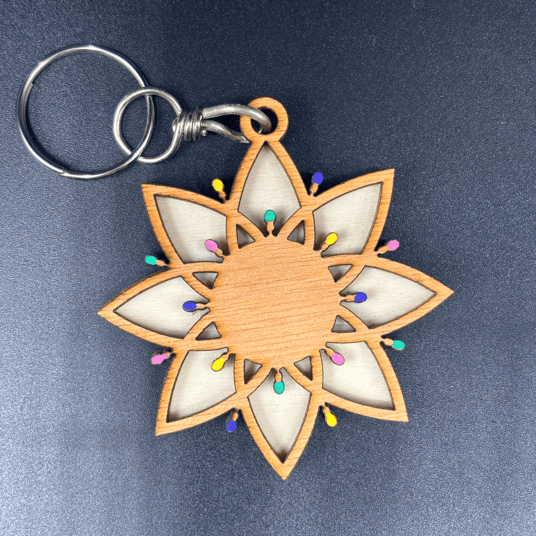 Portachiavi In Legno Luminaria Fior Di Loto 