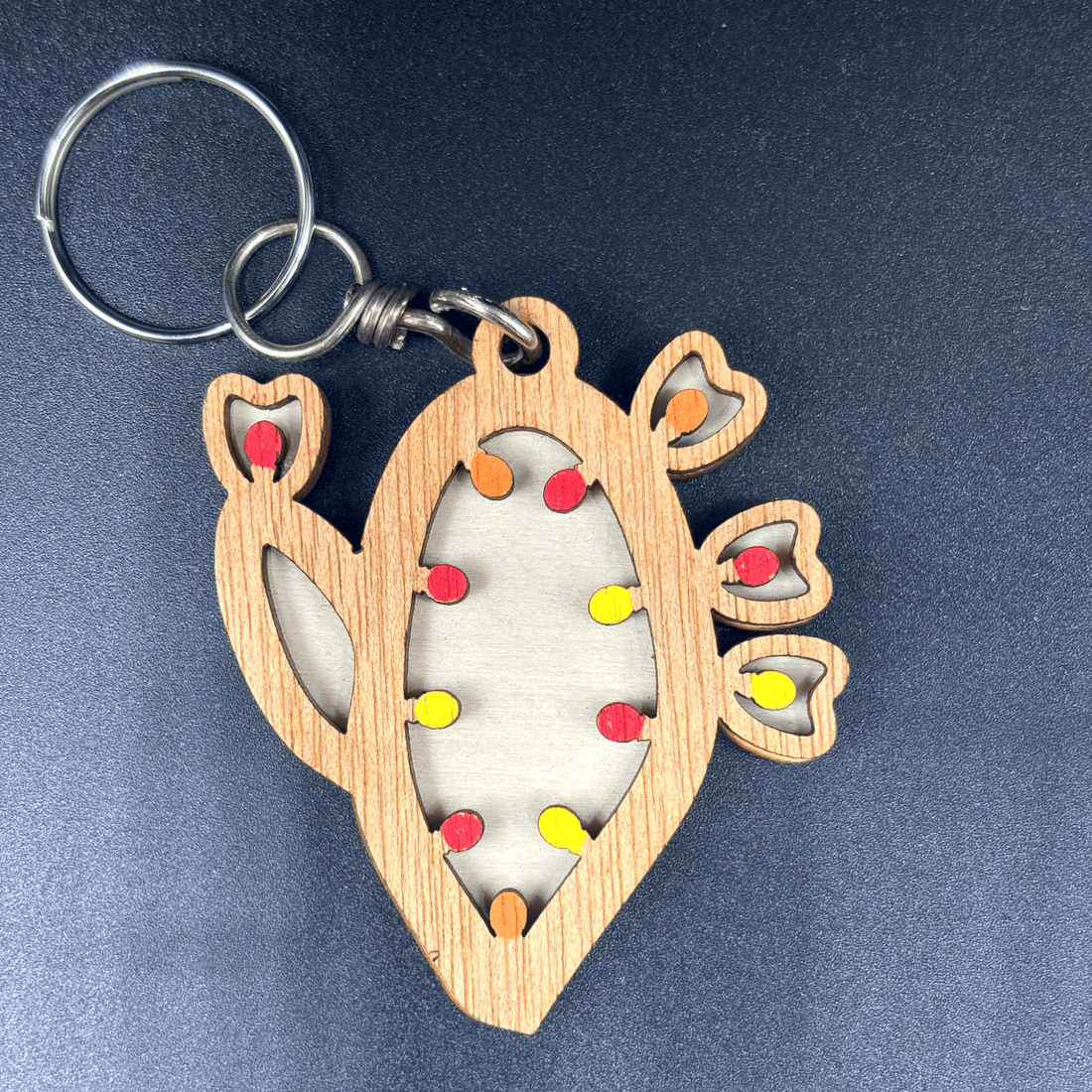 Portachiavi In Legno Luminaria Fico D'India 