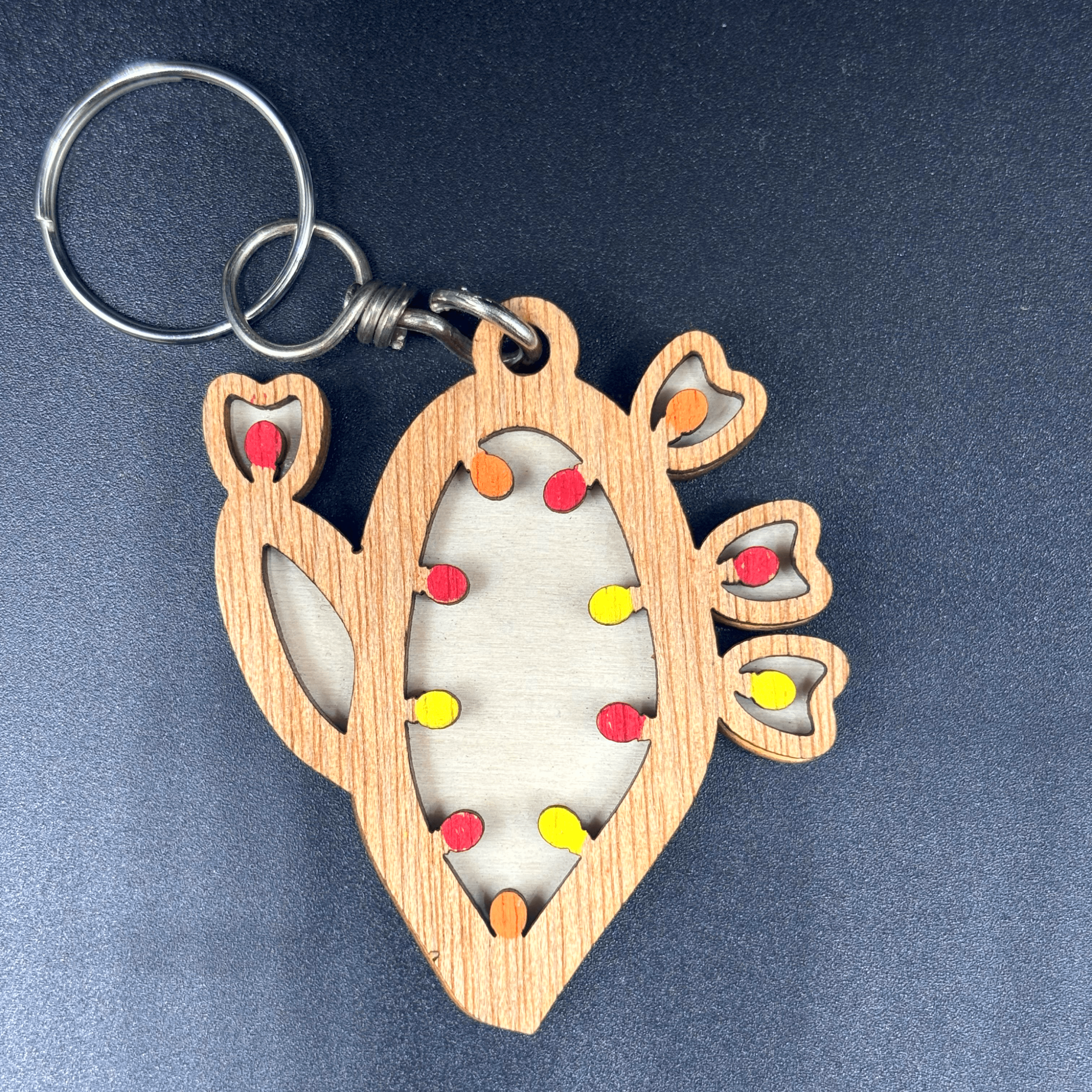 Portachiavi In Legno Luminaria Fico D'India 