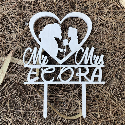 Cake topper la Bella e la Bestia Idea's Cottage