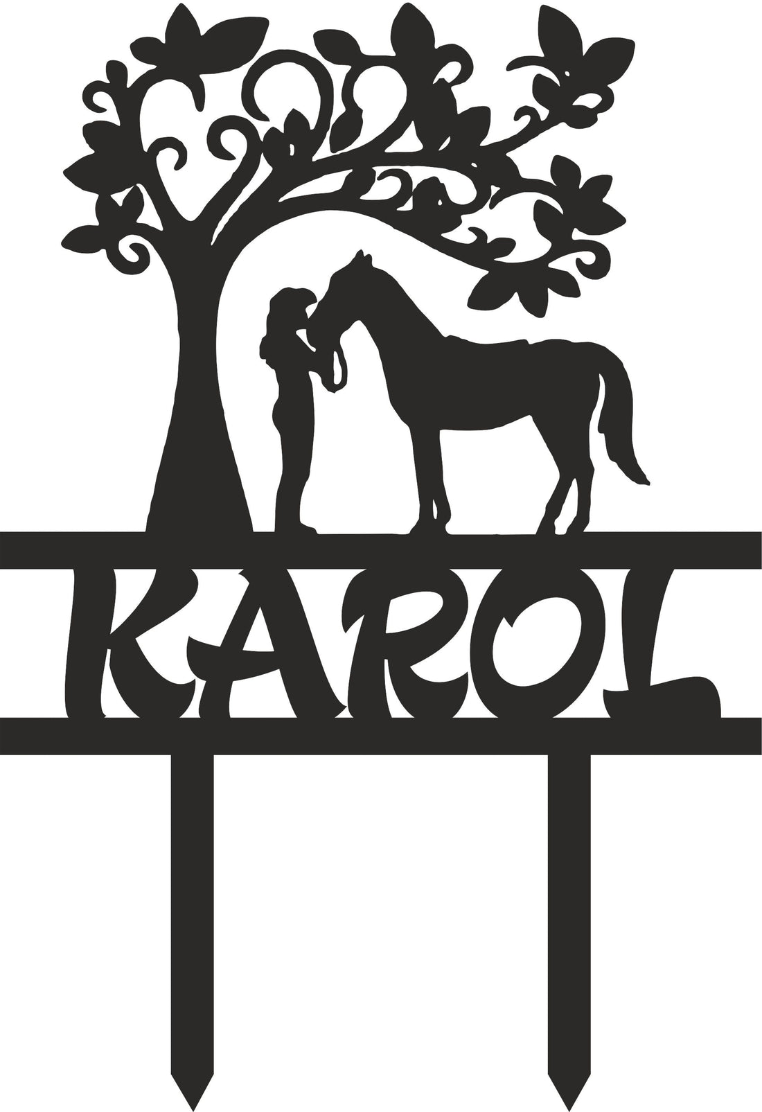 Cake topper bambina e cavallo Idea's Cottage