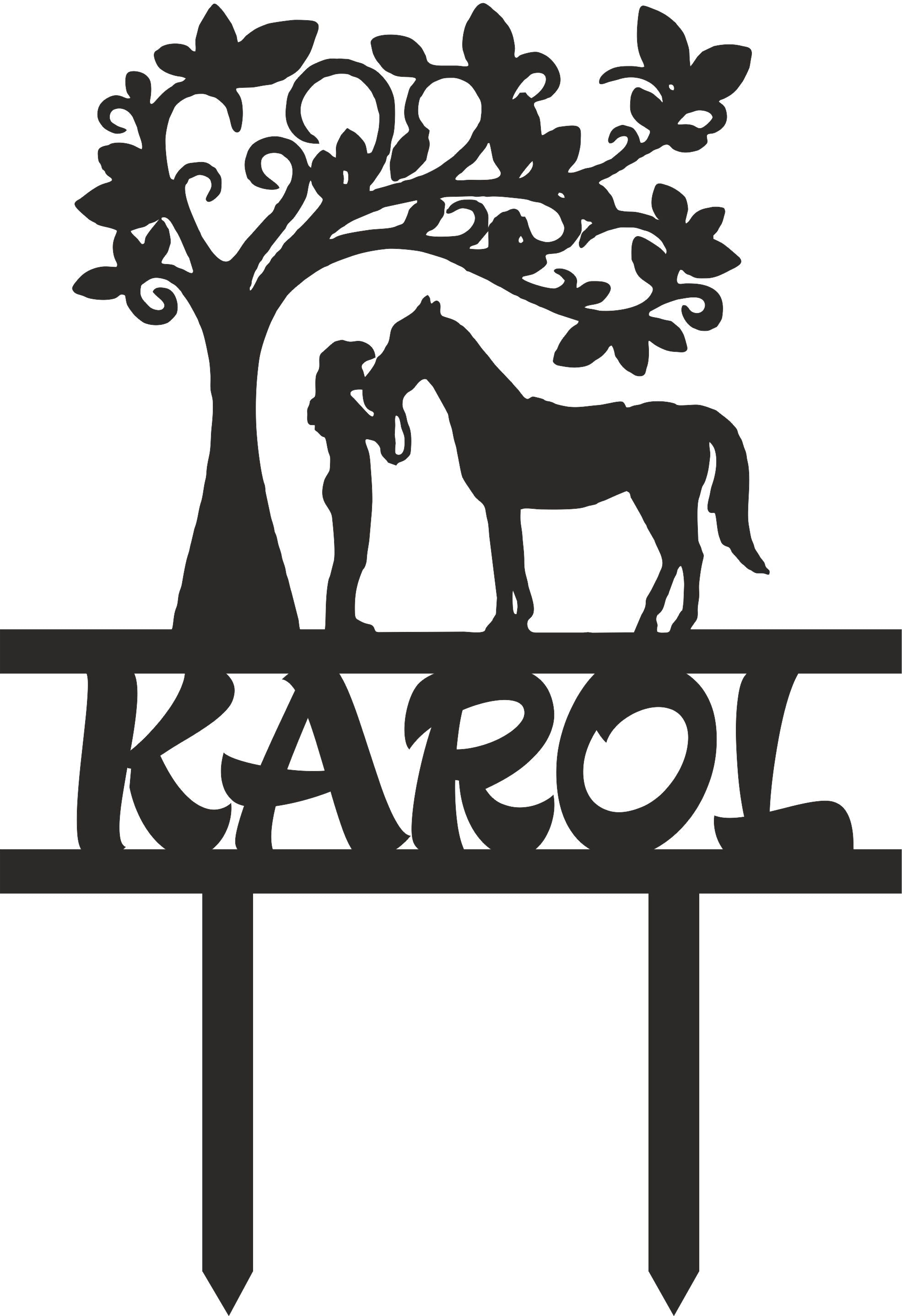 Cake topper bambina e cavallo Idea's Cottage