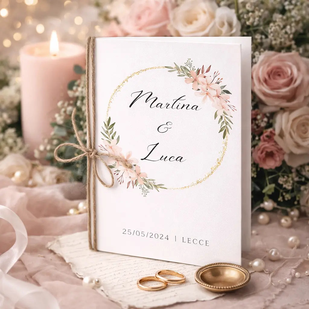 Libretto messa personalizzabile con grafica e testo 