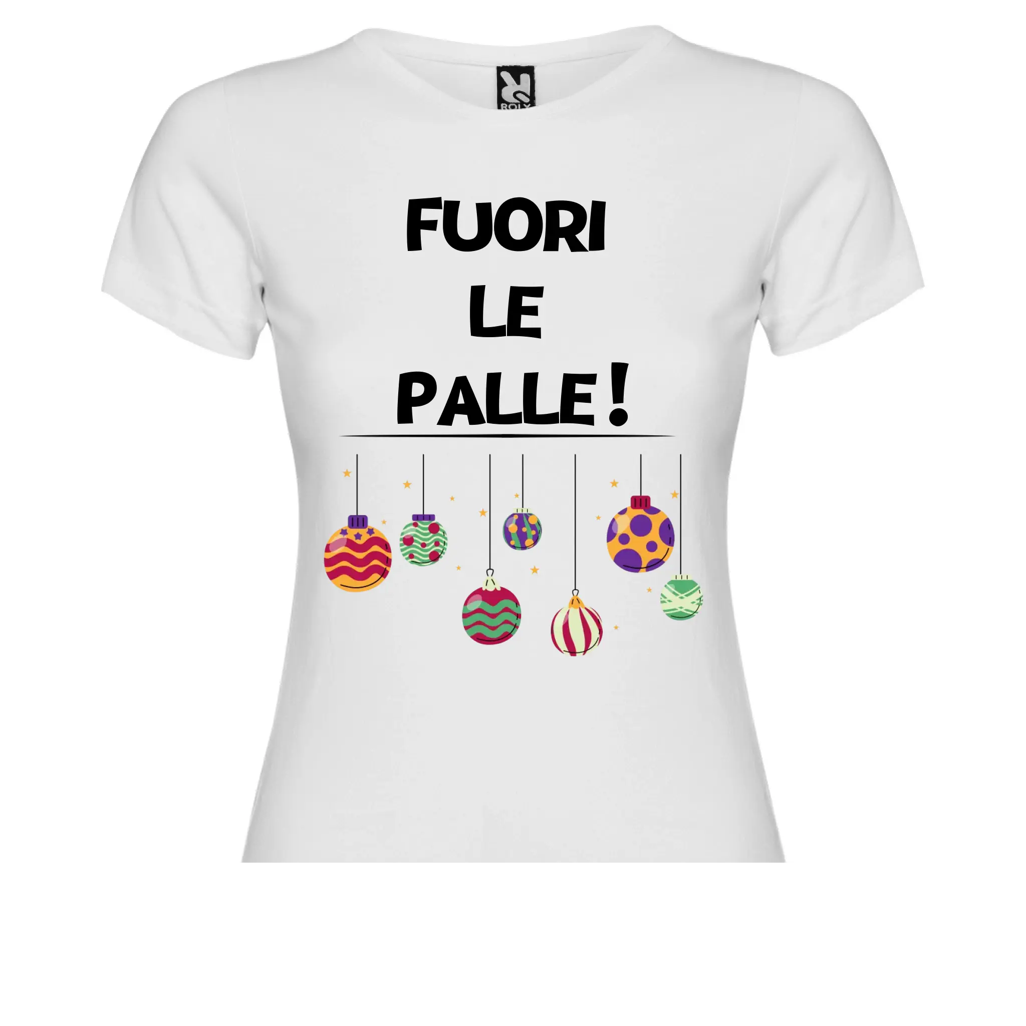 Maglietta Donna personalizzata Palle di Natale - Idee regalo Natale 