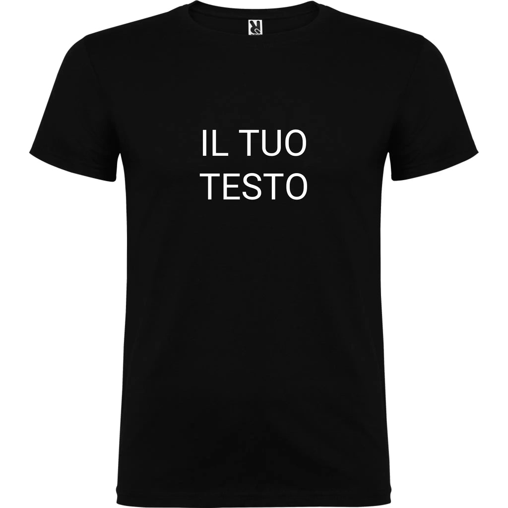 Maglietta Unisex personalizzabile con testo logo e immagine 