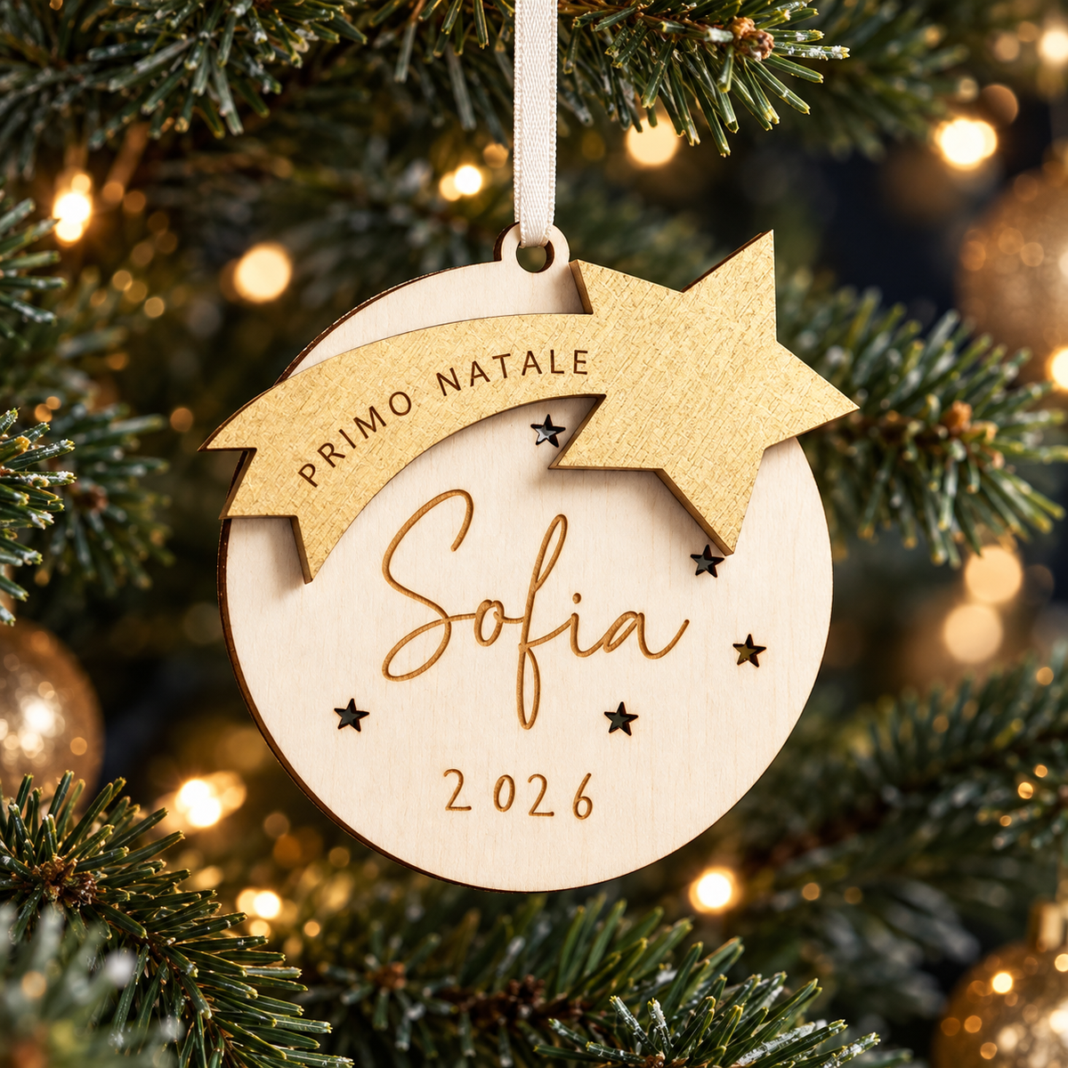 Pallina di natale Primo natale per matrimonio o nascita 