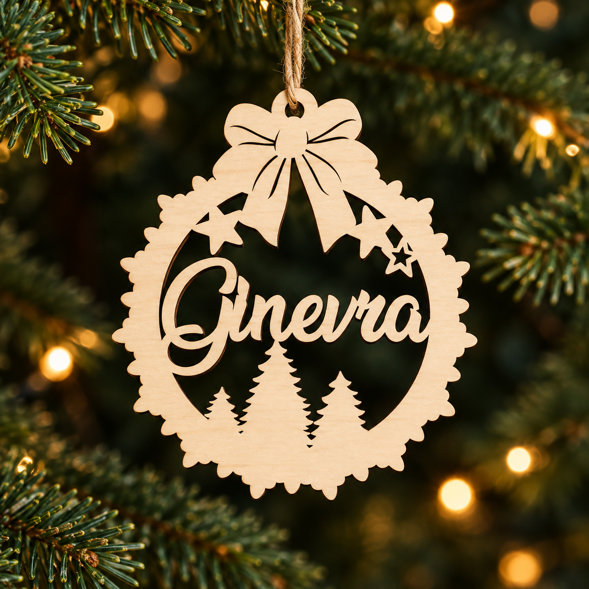Decorazione di Natale personalizzabile con un nome ideale in legno per le decorazioni Natalizie 