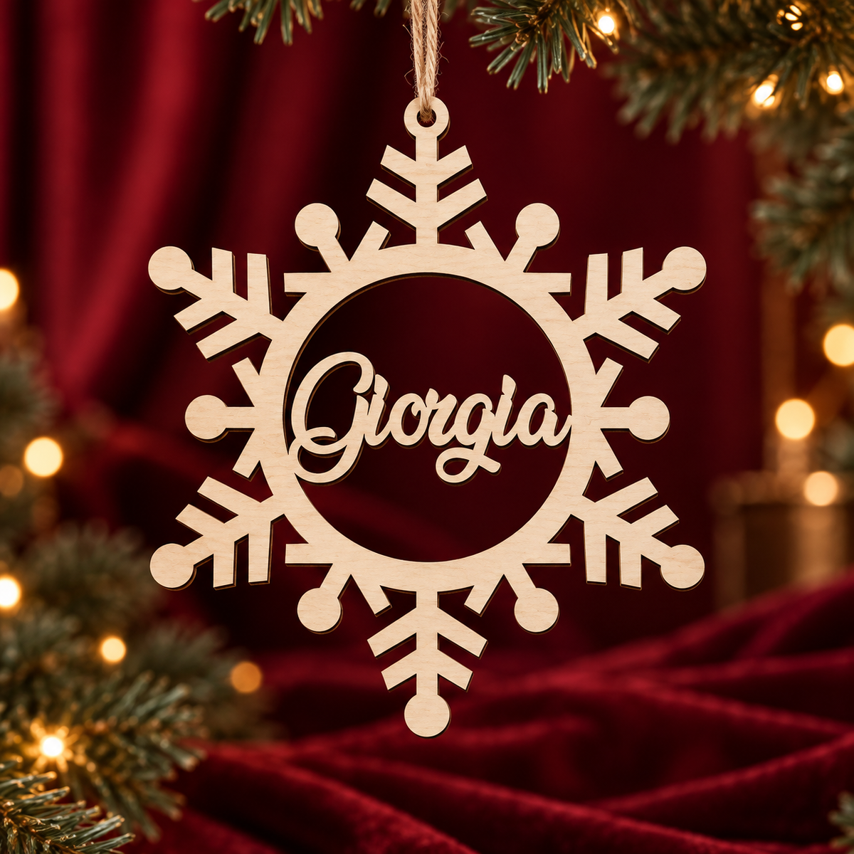 Pallina fiocco di neve per decorazioni natalizie personalizzate Tag regalo di NATALE 