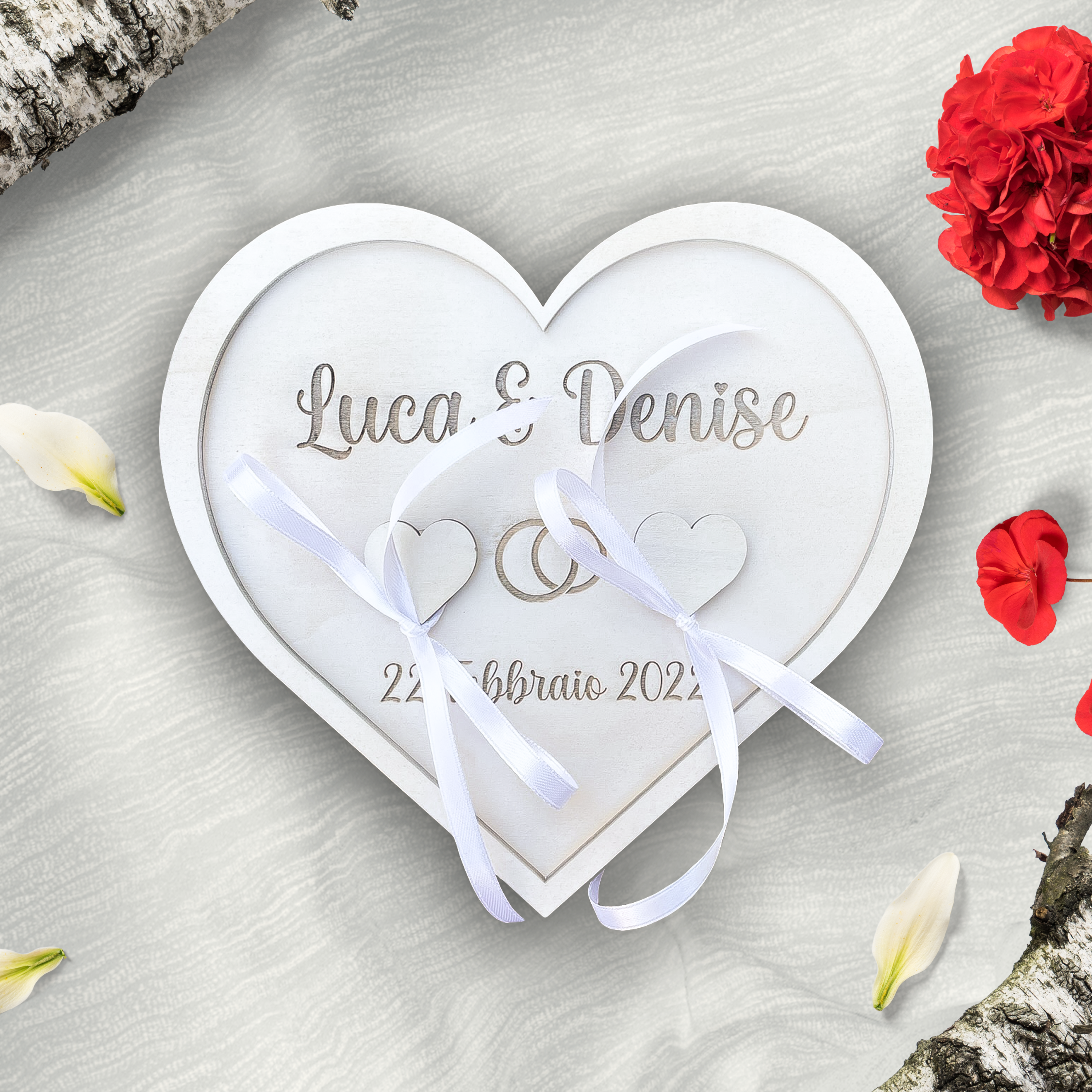 Portafedi legno cuore Idea's Cottage