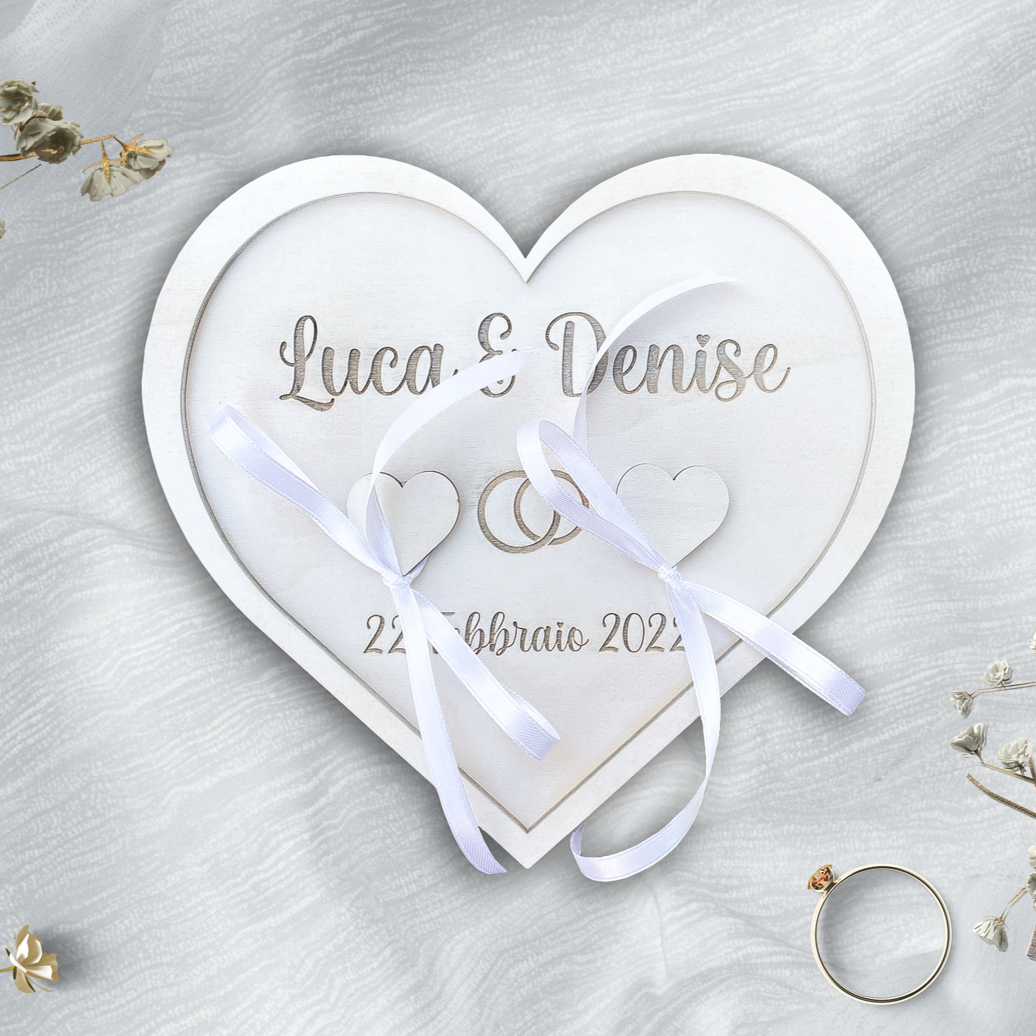 Portafedi legno cuore Idea's Cottage