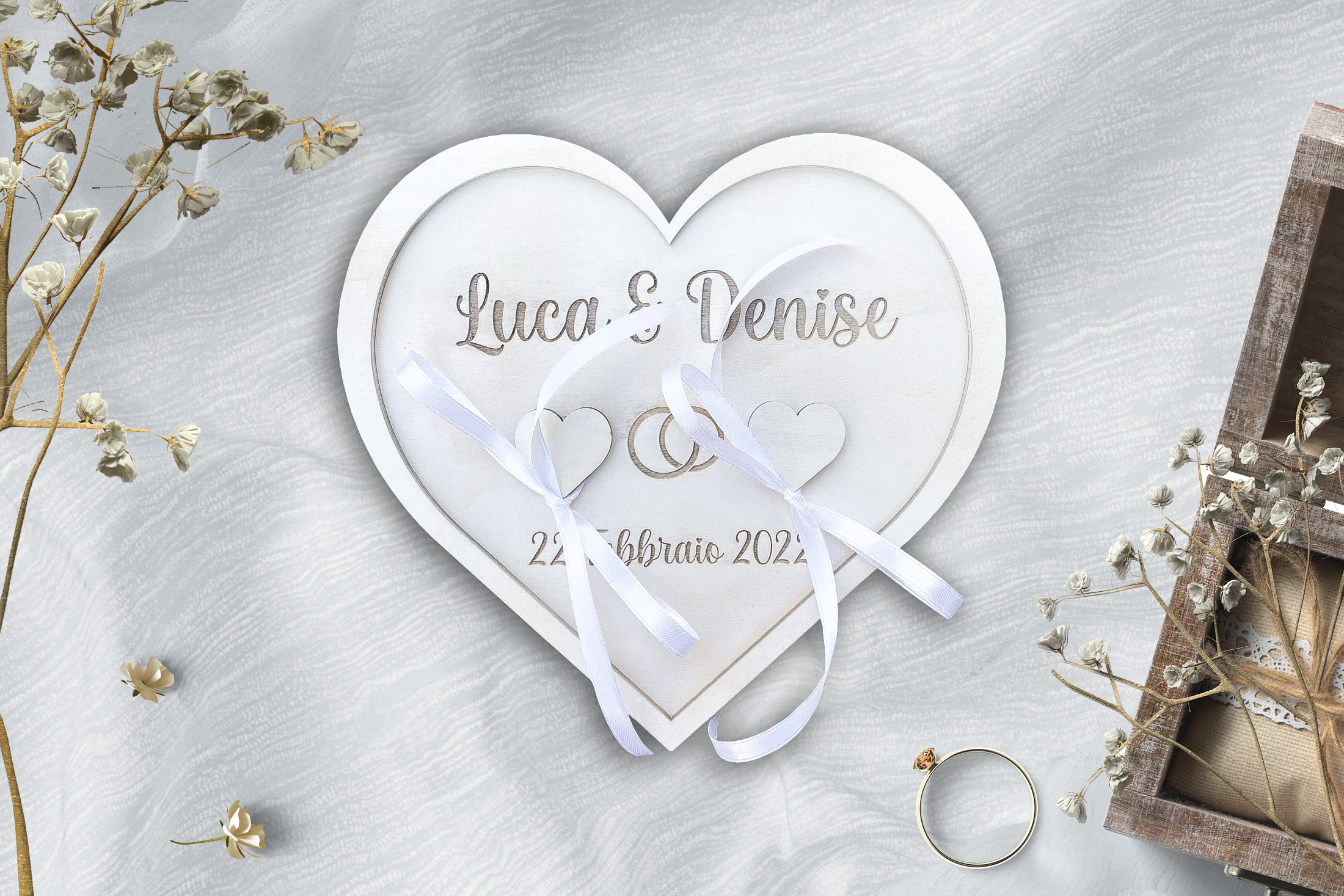 Portafedi legno cuore Idea's Cottage