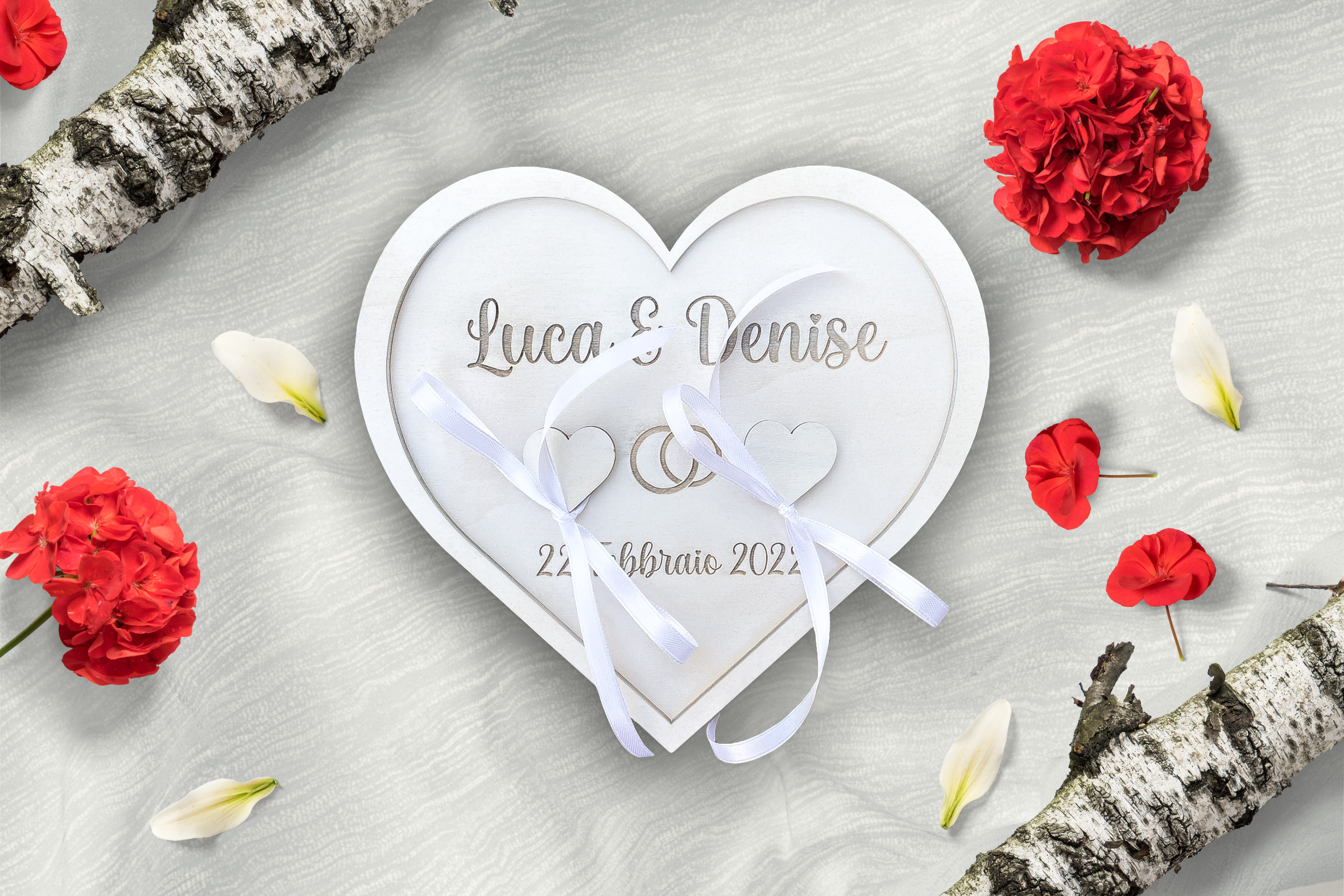 Portafedi legno cuore Idea's Cottage