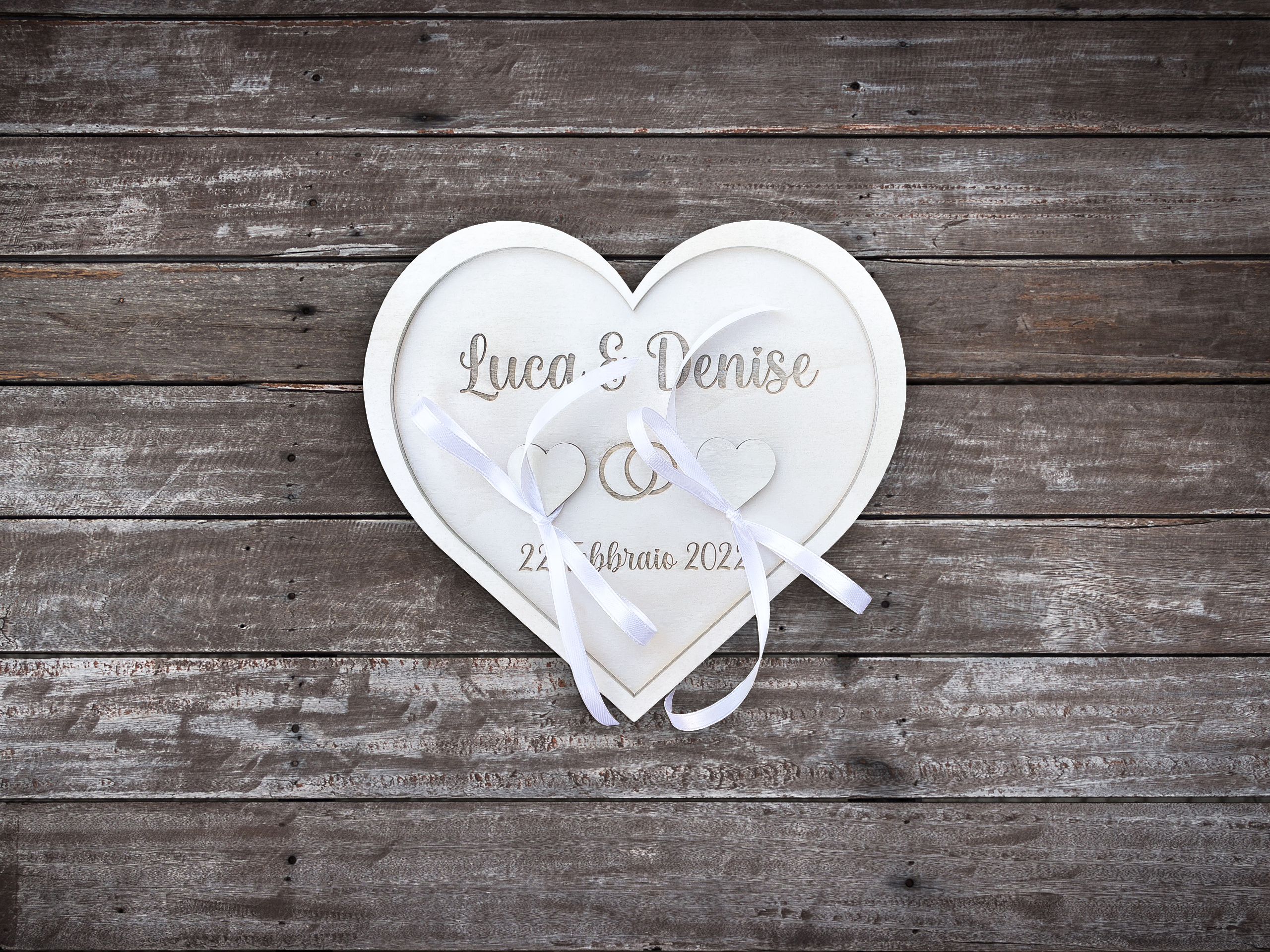 Portafedi legno cuore Idea's Cottage