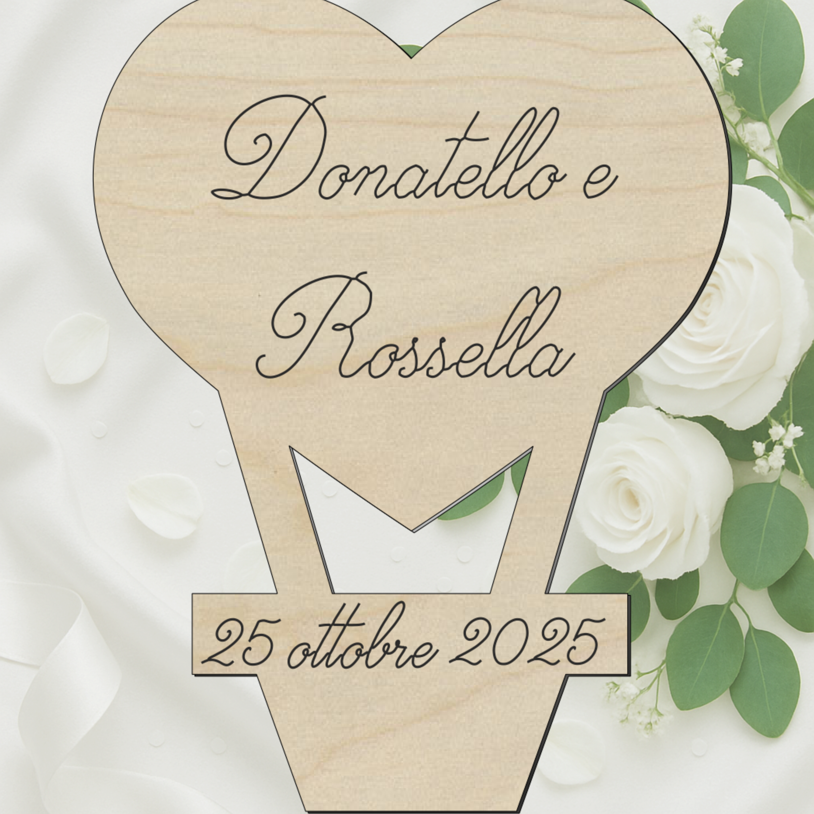 Segnaposto mongolfiera legno 