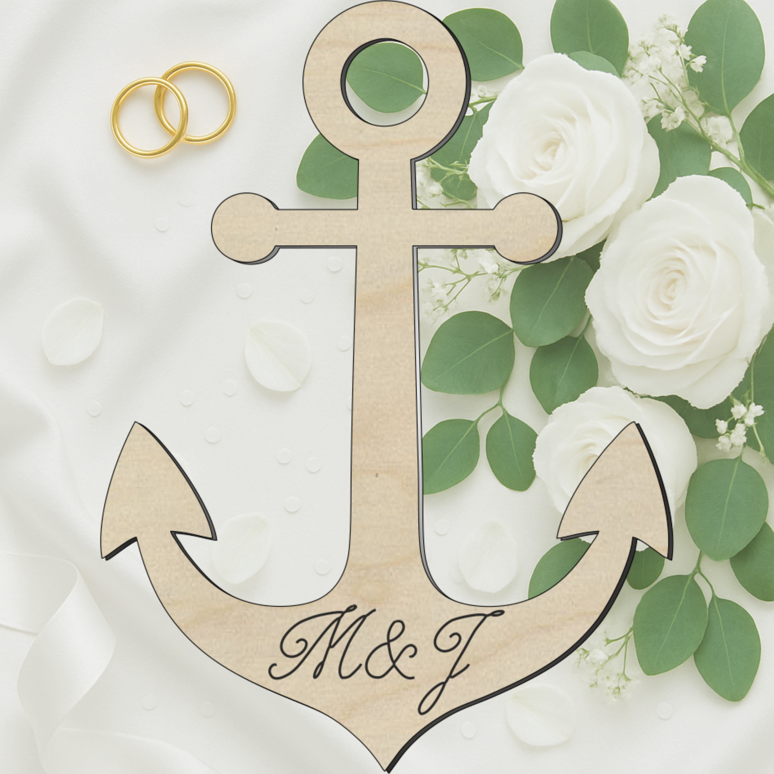 Segnaposto ancora tema mare 