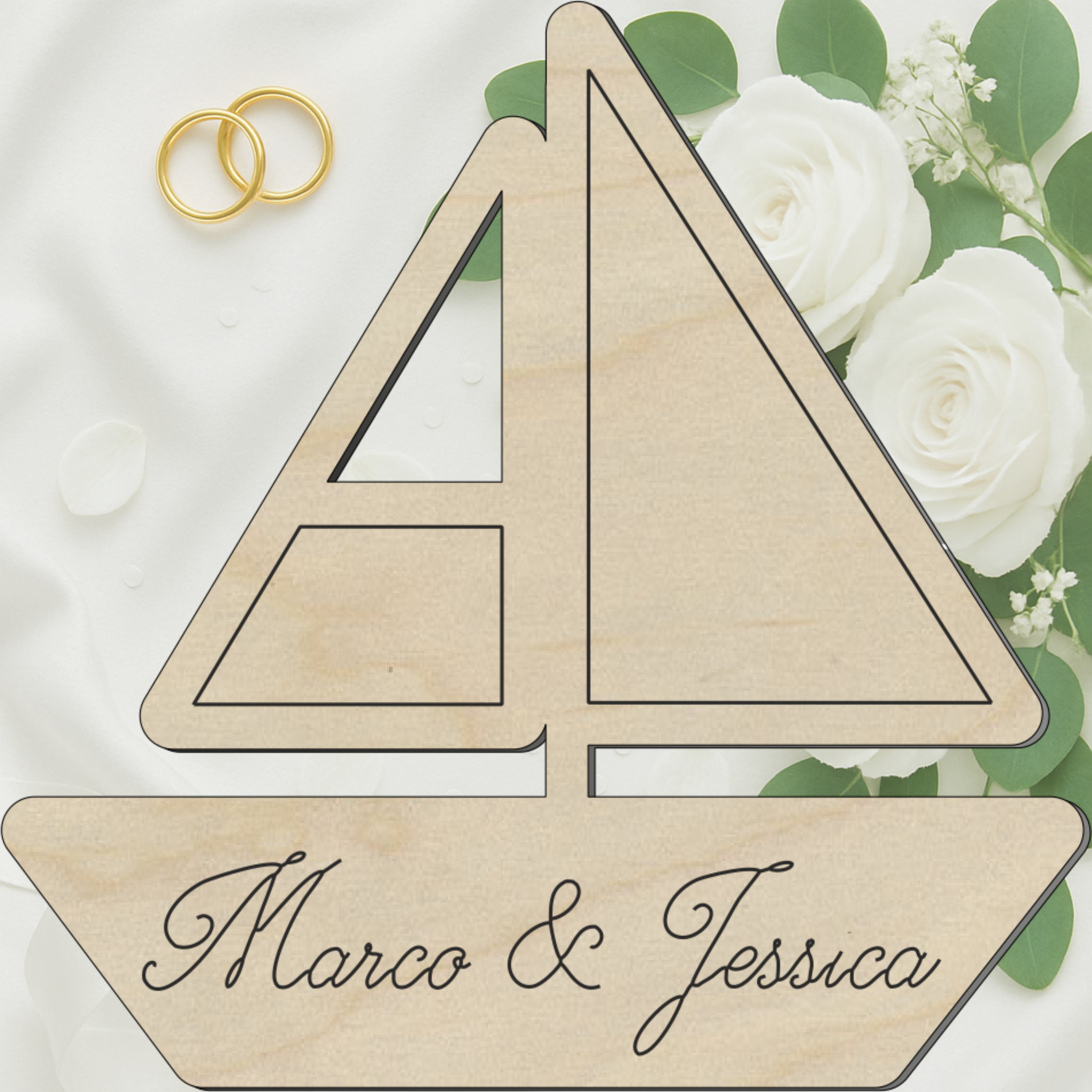 Segnaposto barchetta tema viaggio 