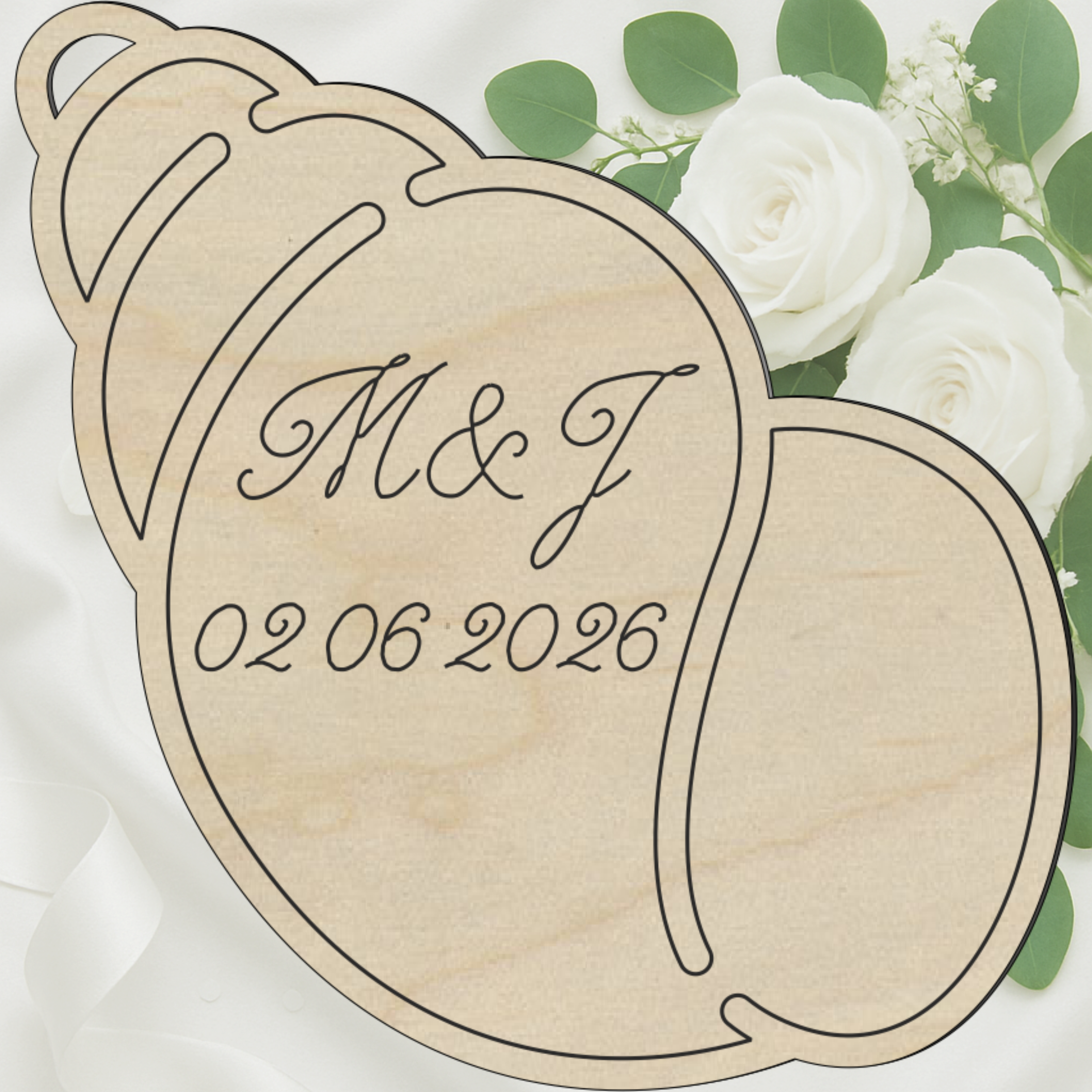 Segnaposto conchiglia legno tema mare 