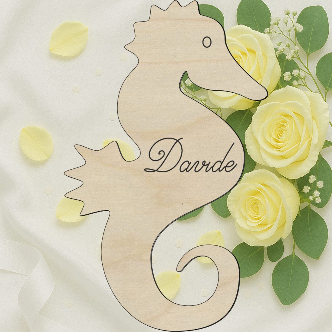 Segnaposto cavalluccio marino tema mare 