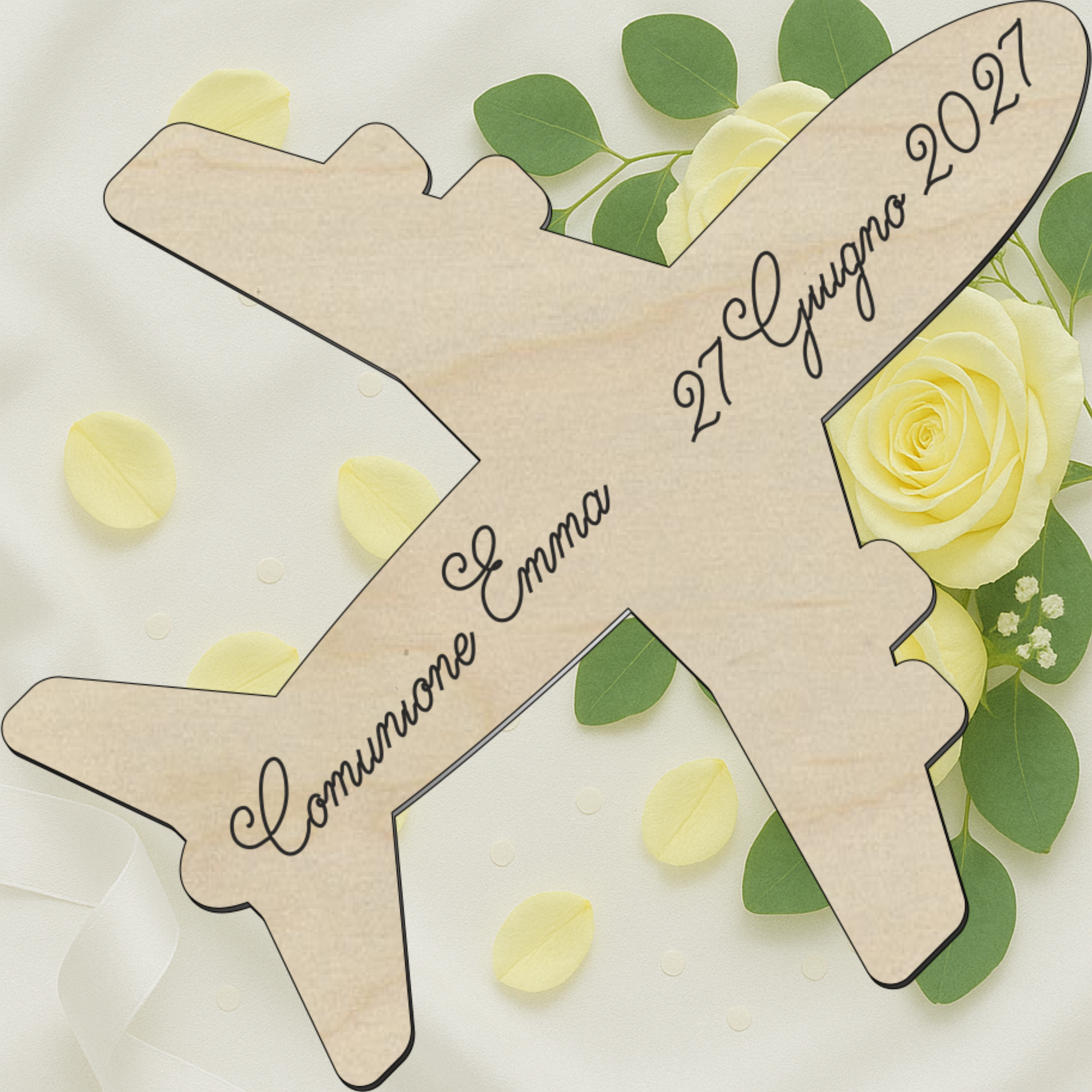 Segnaposto aereo legno 