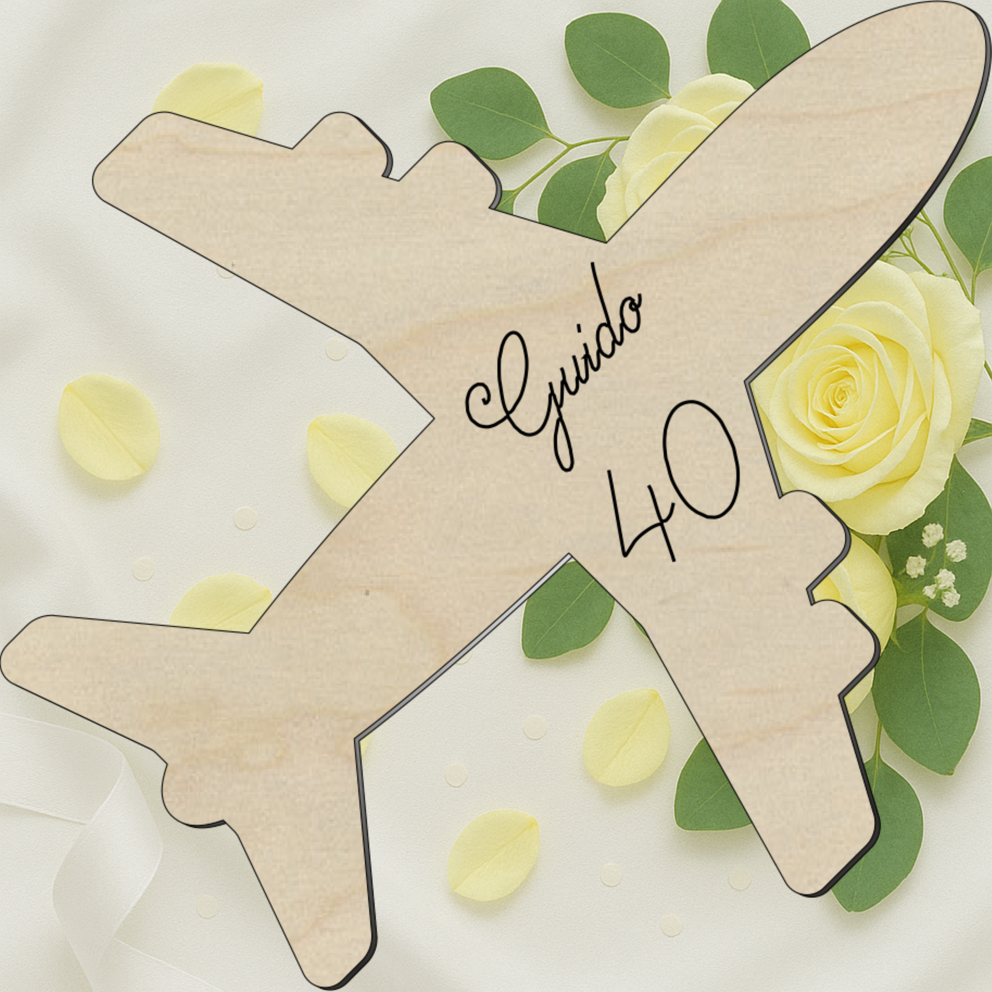 Segnaposto aereo legno 