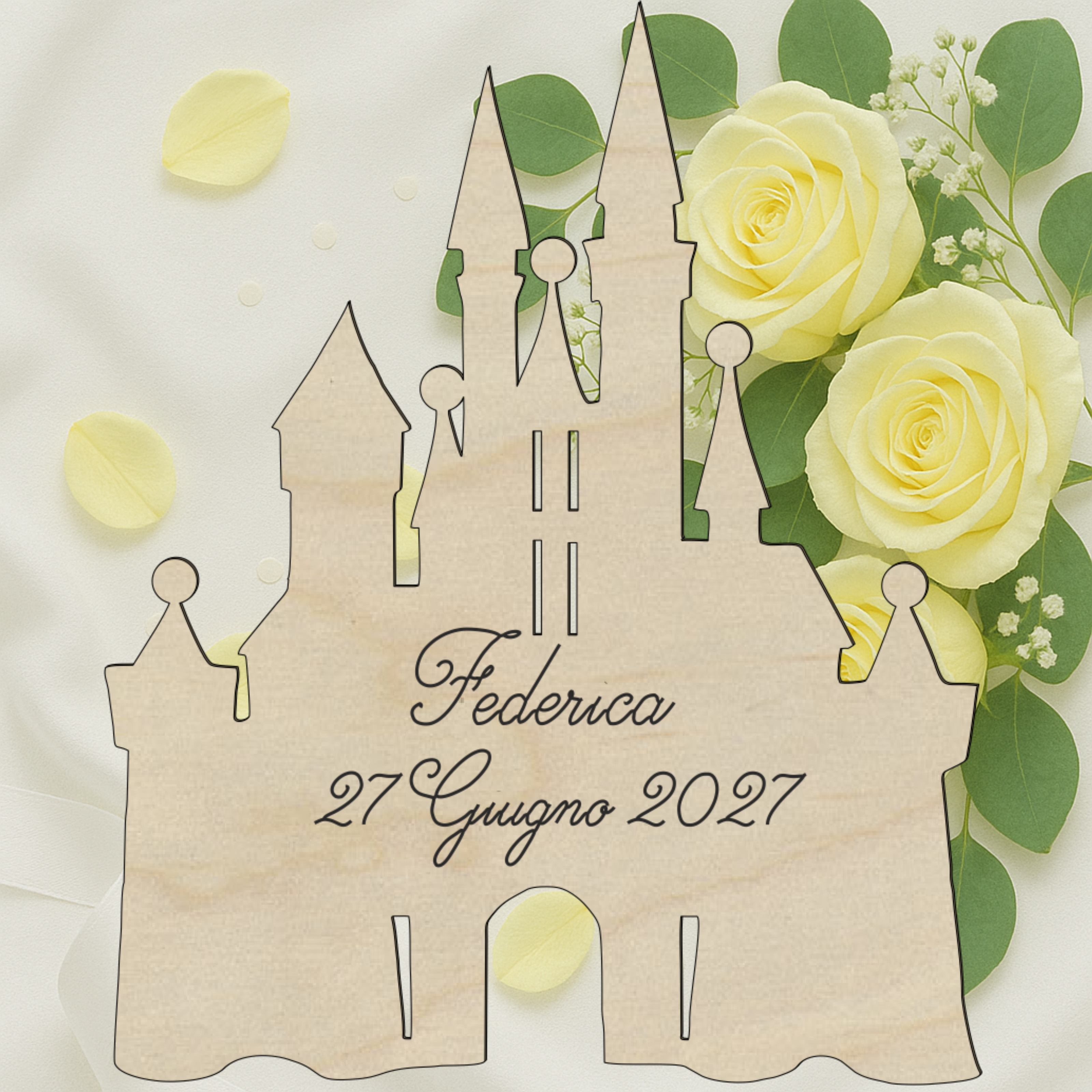 Segnaposto Castello tema fiaba 