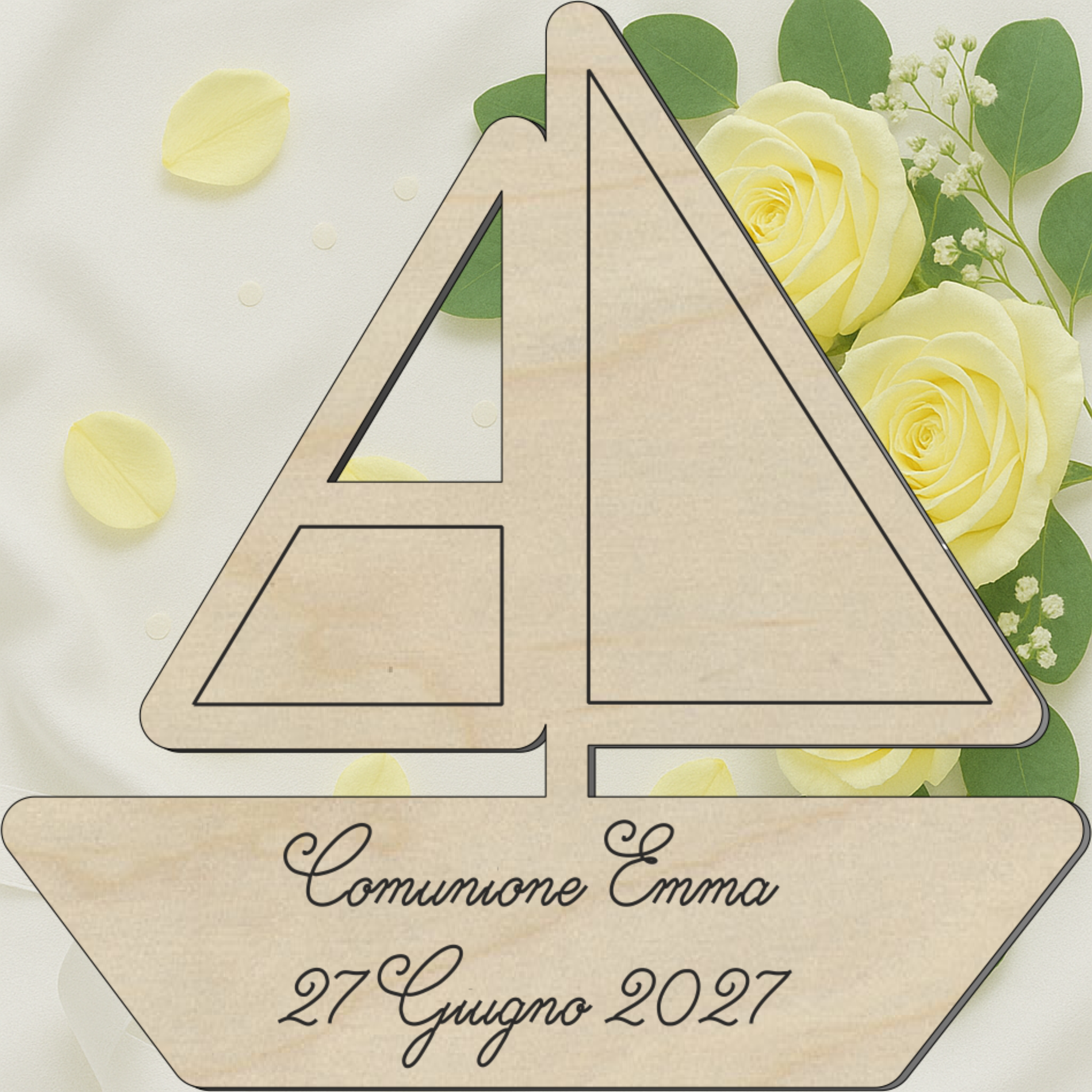 Segnaposto barchetta tema viaggio 