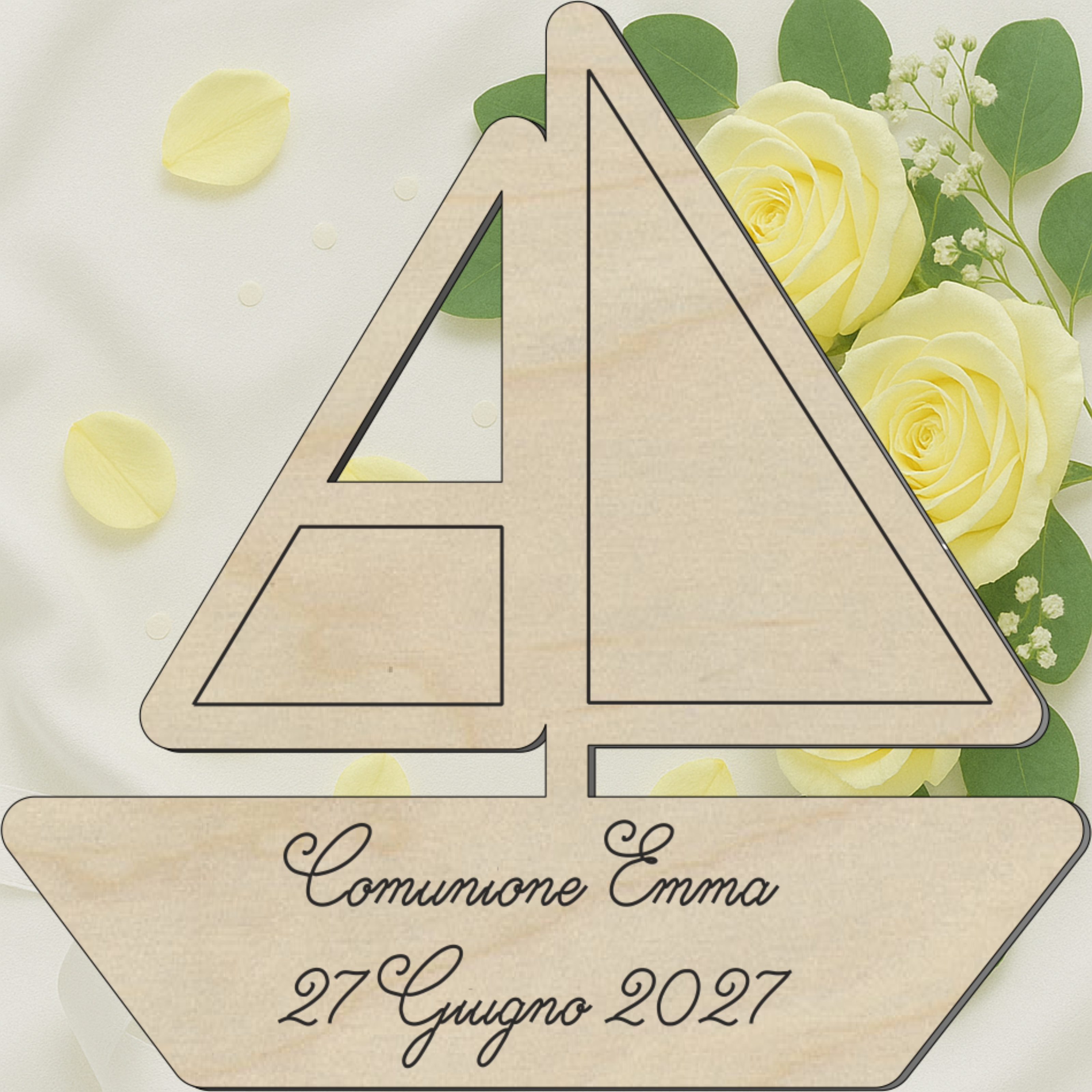 Segnaposto barchetta tema viaggio 