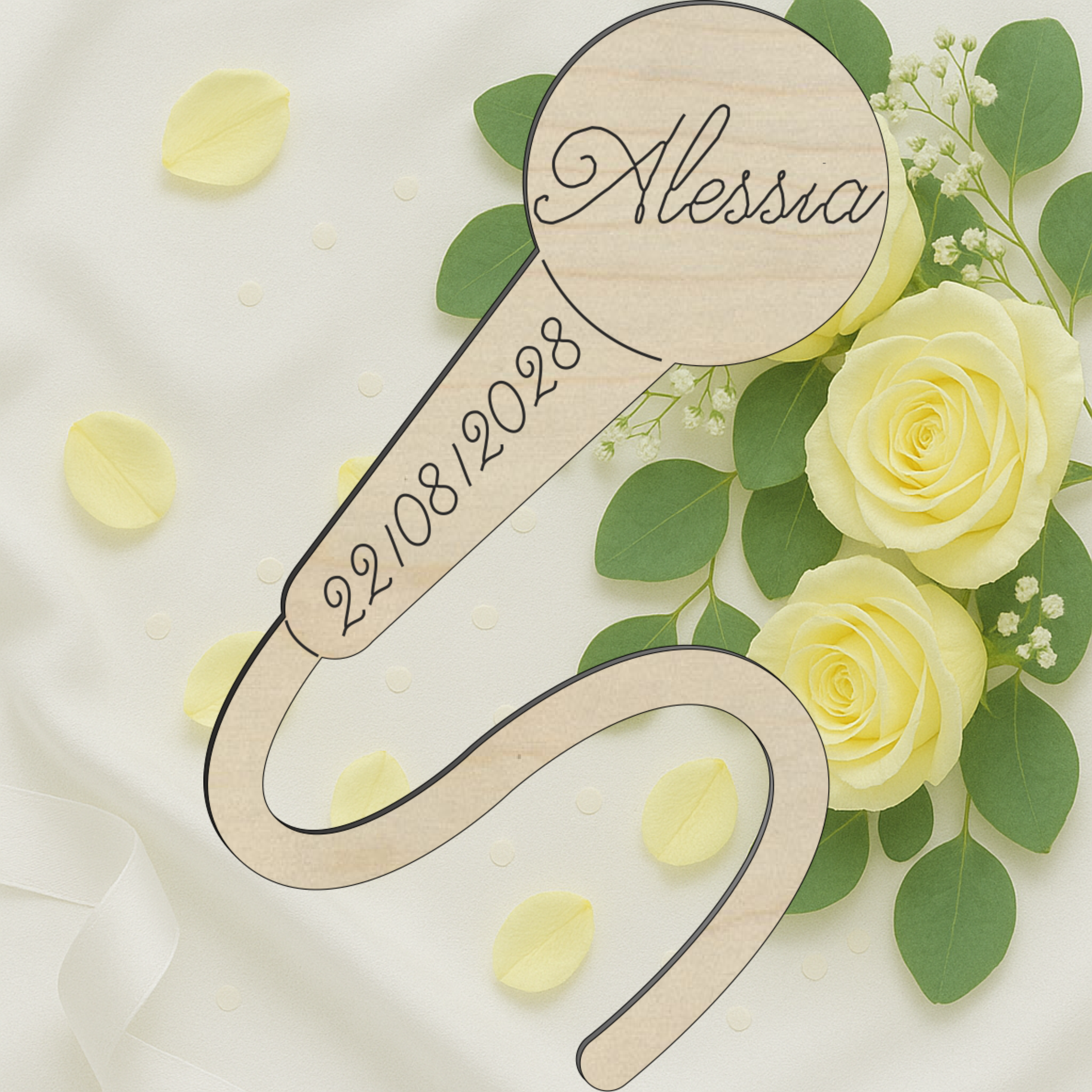 Segnaposto a tema musicale a forma di microfono 