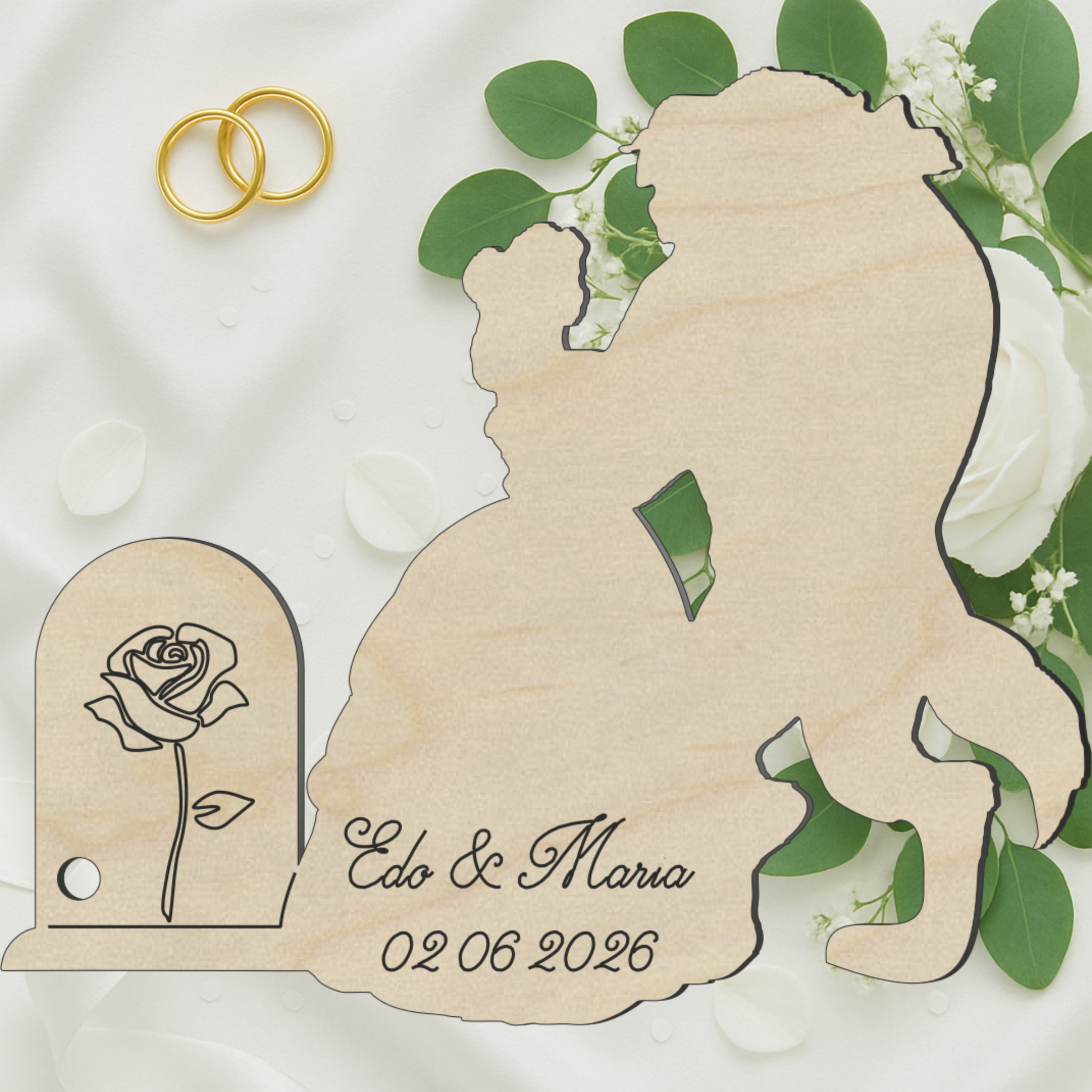 Segnaposto tema fiaba la bella principessa 