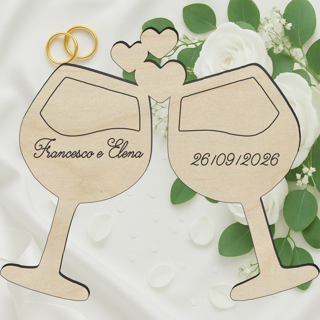 Segnaposto calici tema vino 