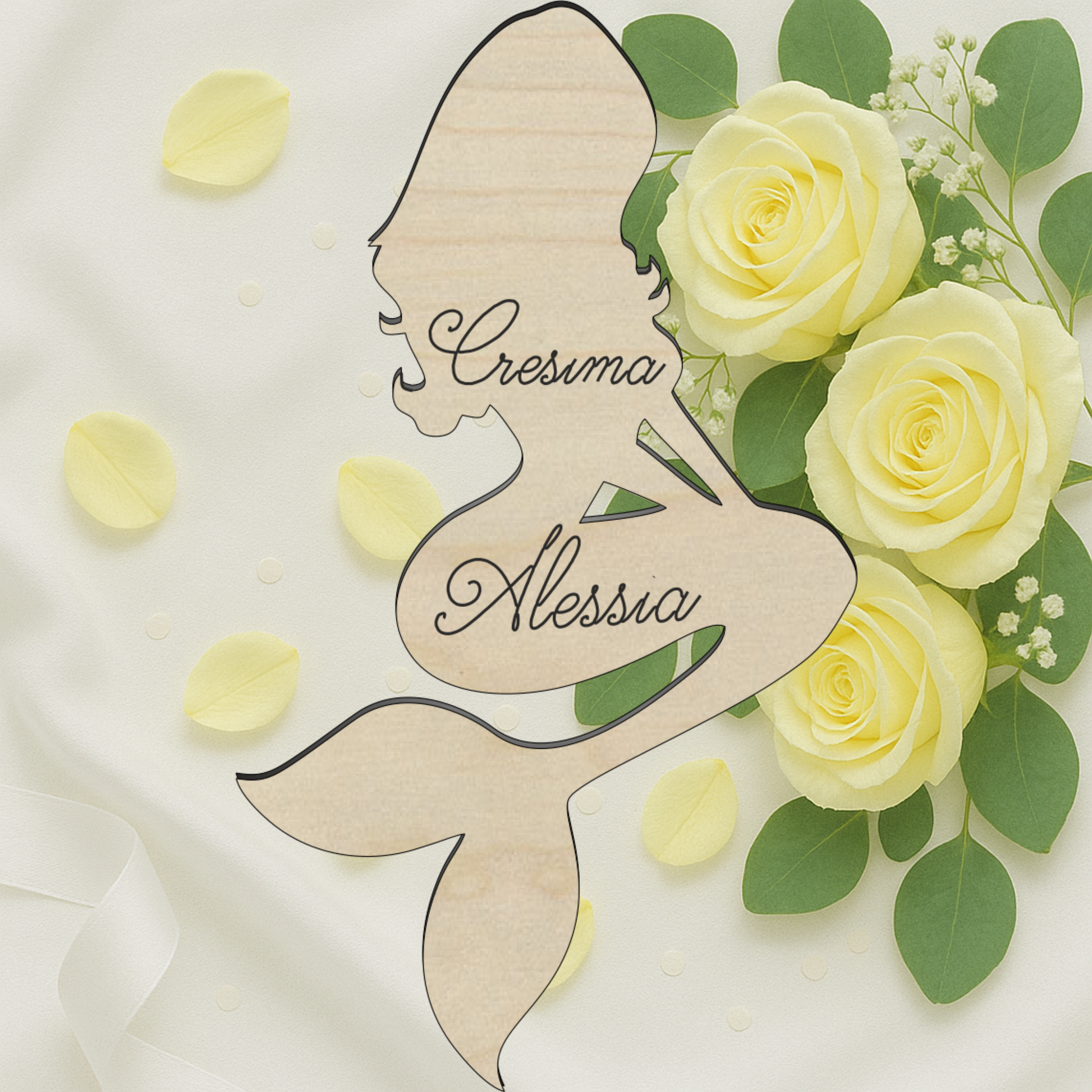 Segnaposto tema fiaba la bella sirena 