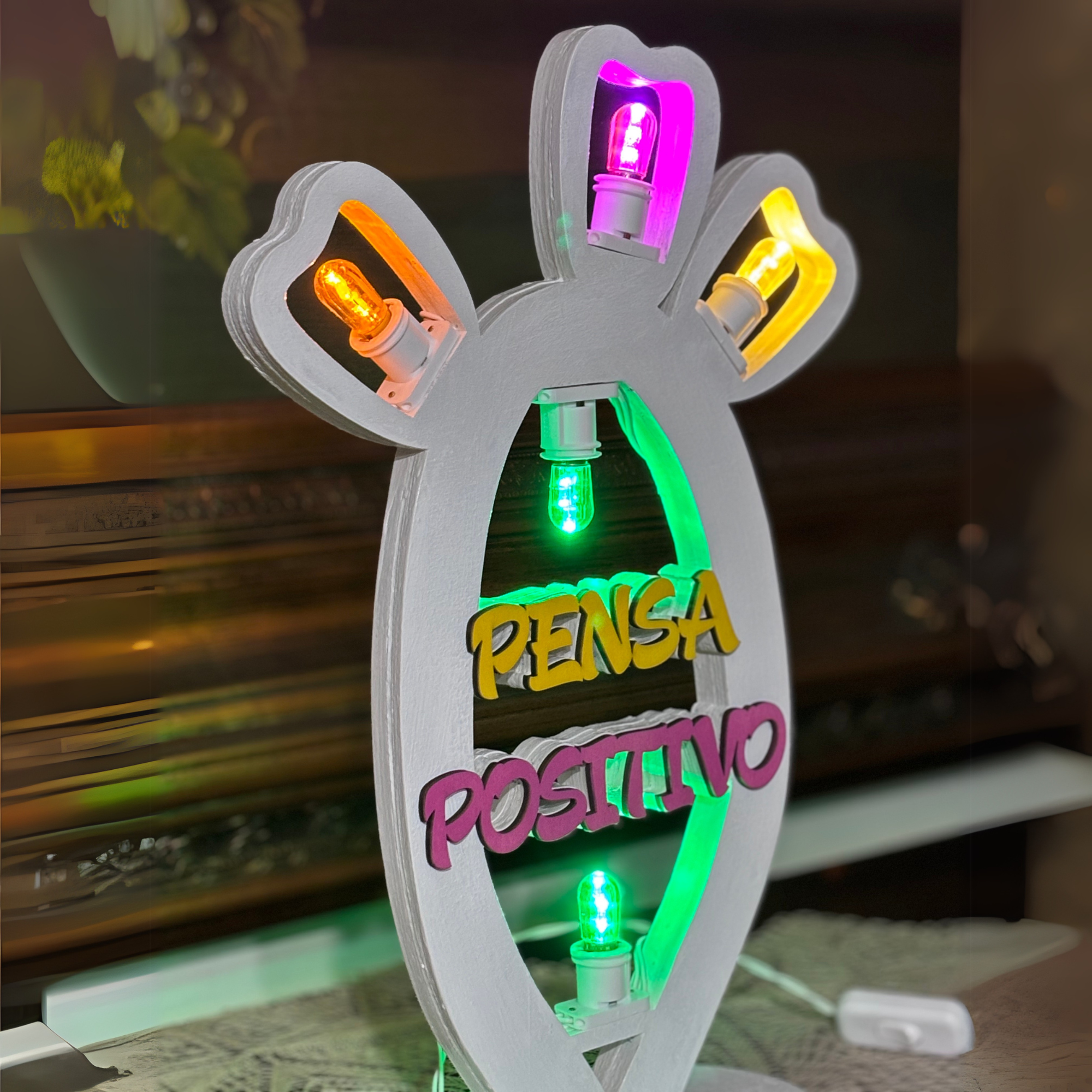 Luminaria Fico d'India Pensa Positivo Idea's Cottage di Brunetti Marco