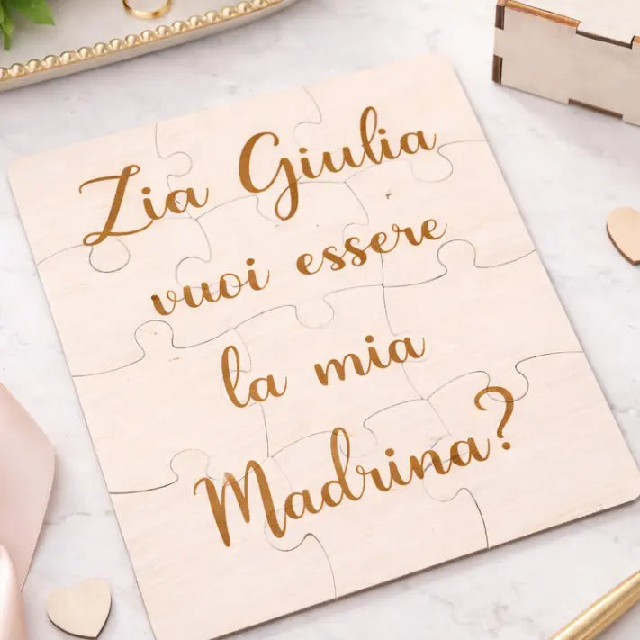 Puzzle vuoi essere la mia Madrina personalizzabile 